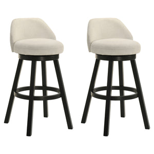 Erika - Modern Transitional Swivel Wood Bar Height Kitchen Bar Stool