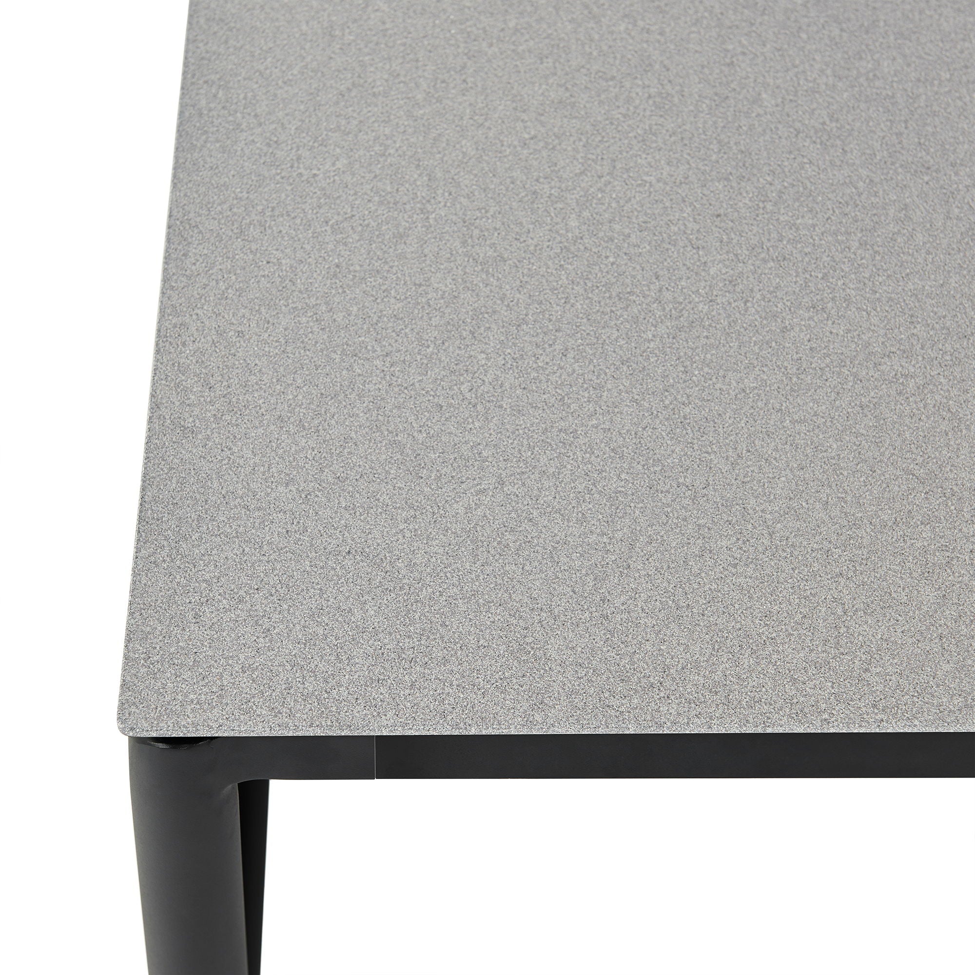 Crown - Aluminum And Teak Wood Outdoor Coffee Table - Black