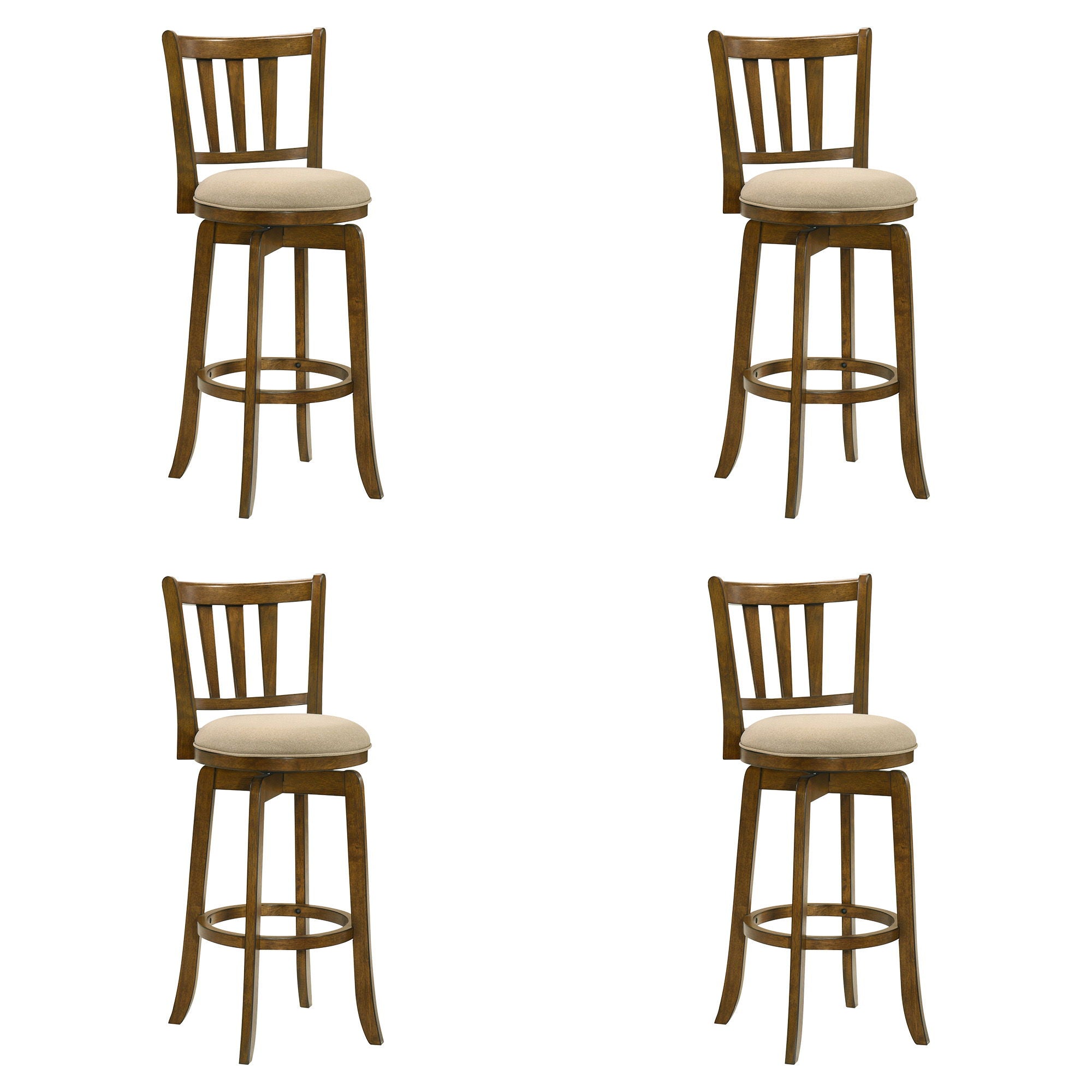 Wren - Modern Farmhouse Swivel Wood Bar Height Kitchen Bar Stool