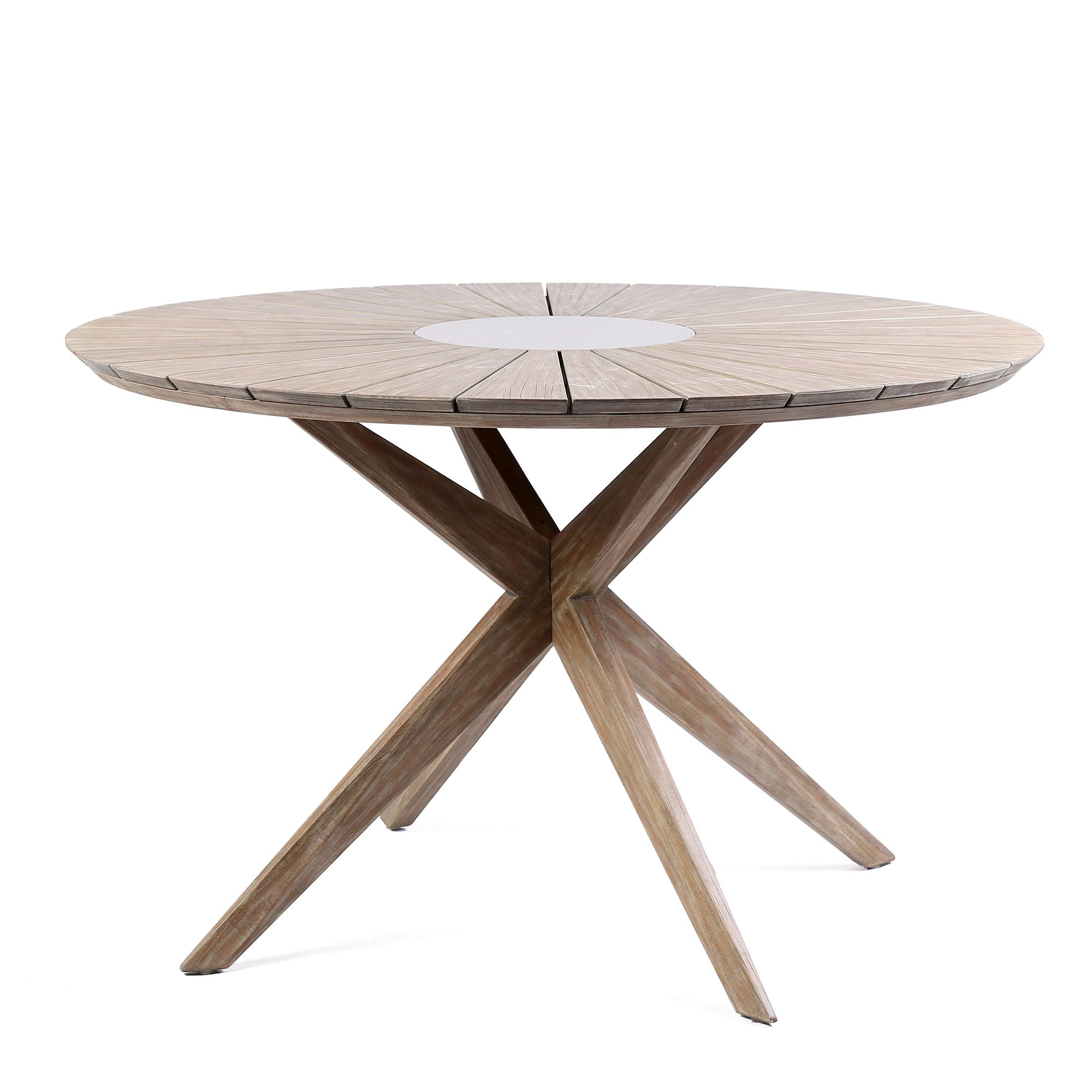 Oasis Tutti Frutti - 5 Piece Outdoor Patio Round Dining Set - Eucalyptus / Truffle
