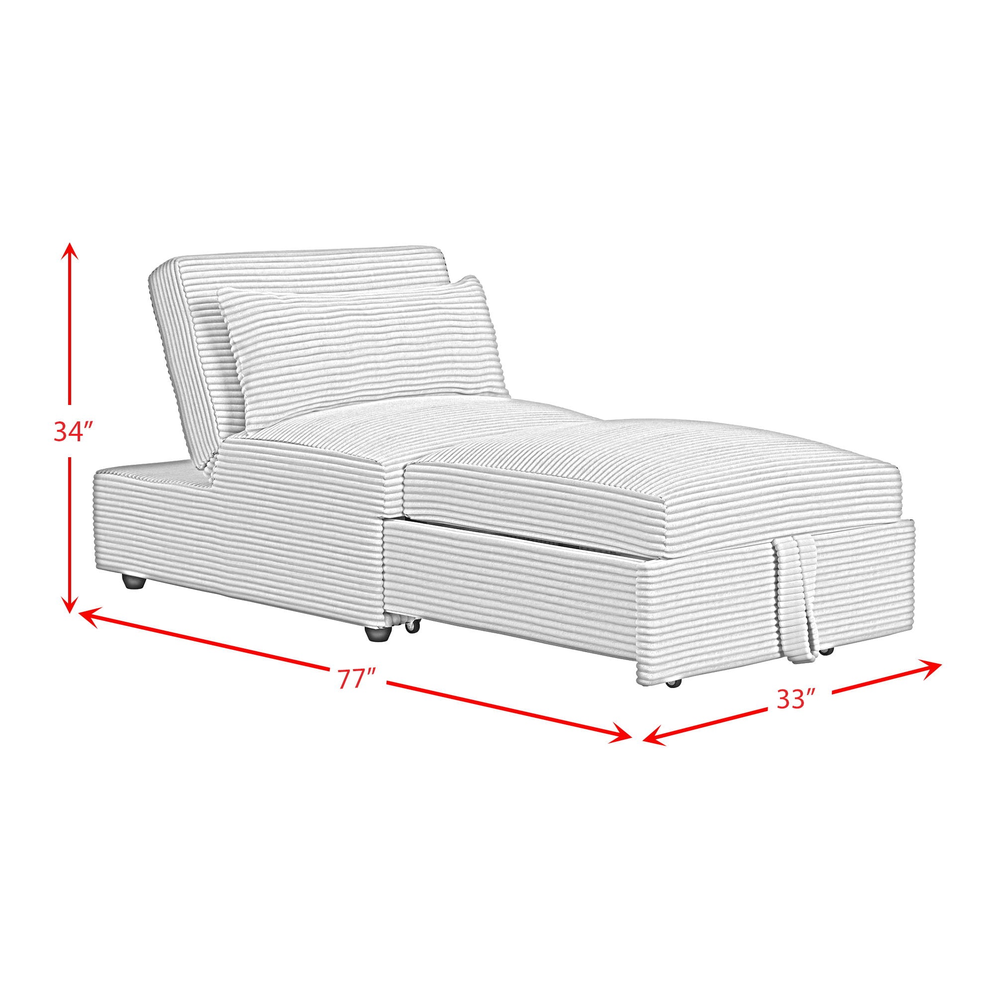 Pluto - Chair With Kidney Pillow, Klik Klak And Pop Up - Coronado Gray