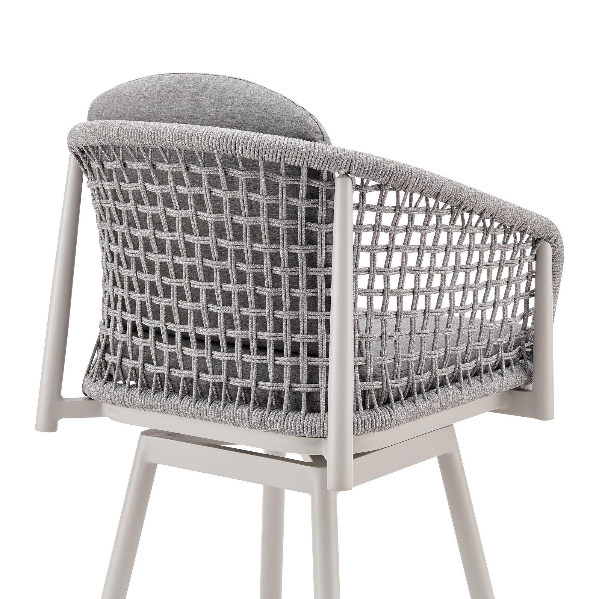 Rhodes - Outdoor Patio Swivel Counter Stool - Light Gray