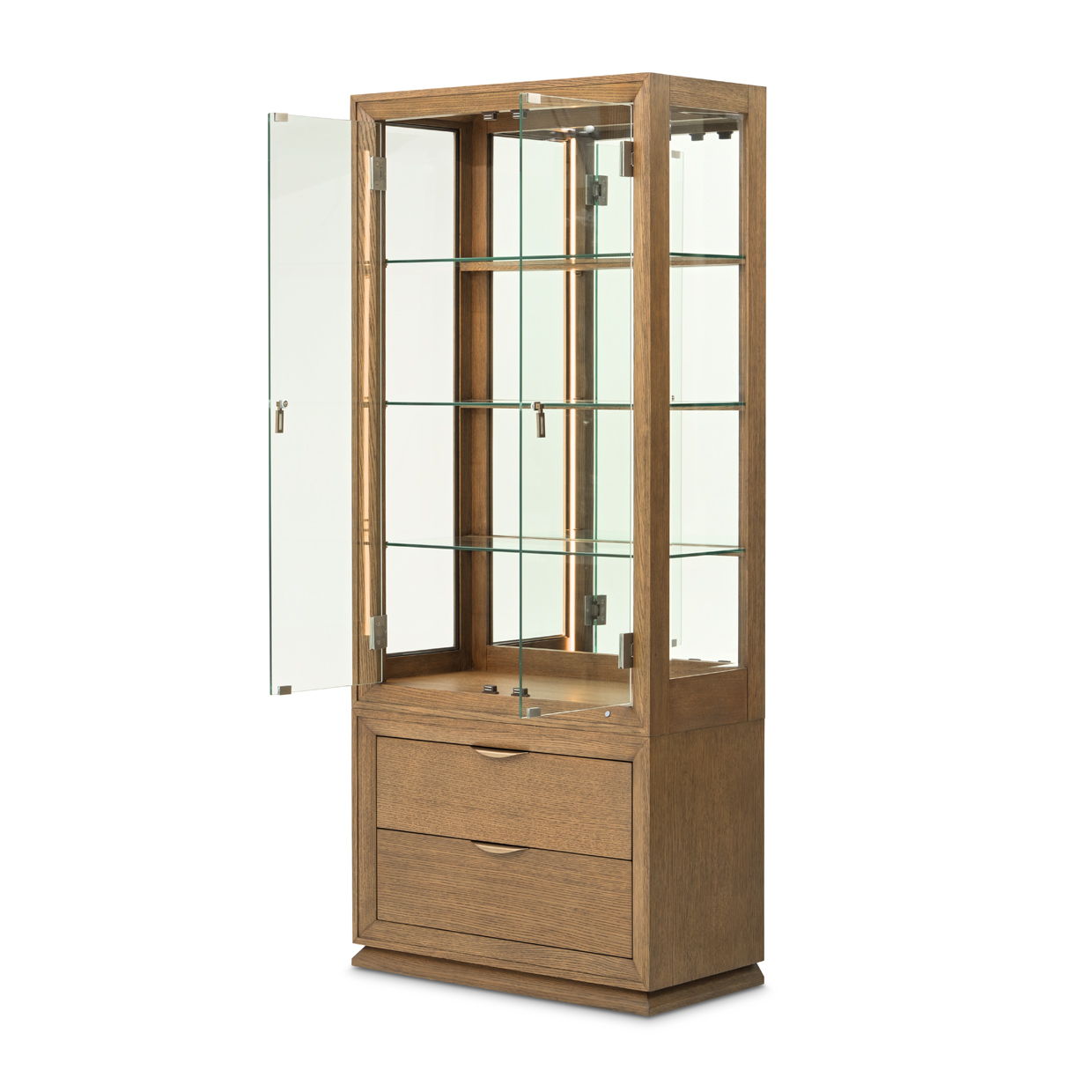 Portrait - Display Cabinet - Sienna Brown