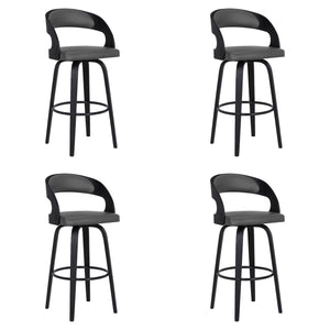 Shelly - 30" Bar Height Swivel Bar Stool With Black Frame
