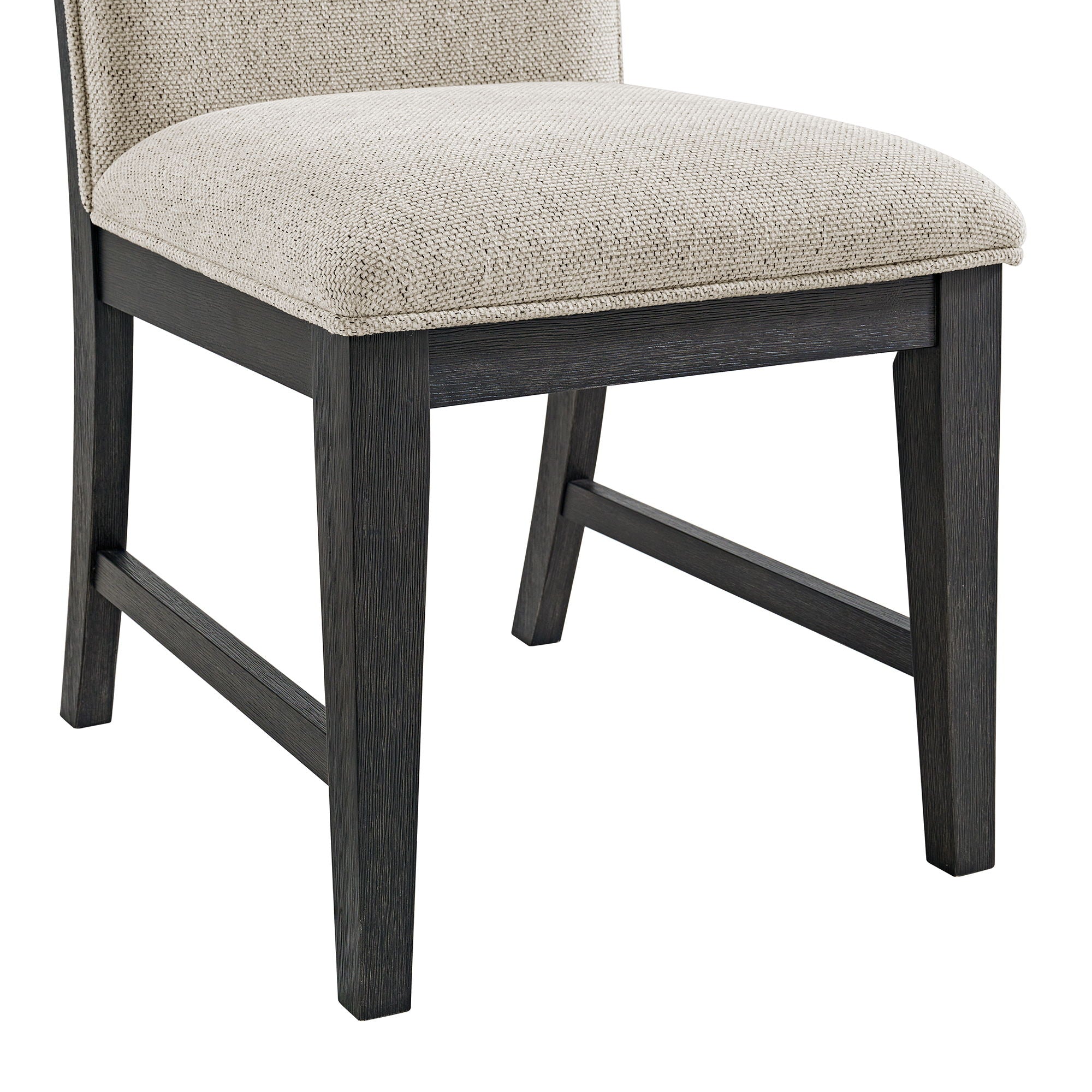 Axel - Fabric Dining Chair (Set of 2) - Light Gray / Espresso