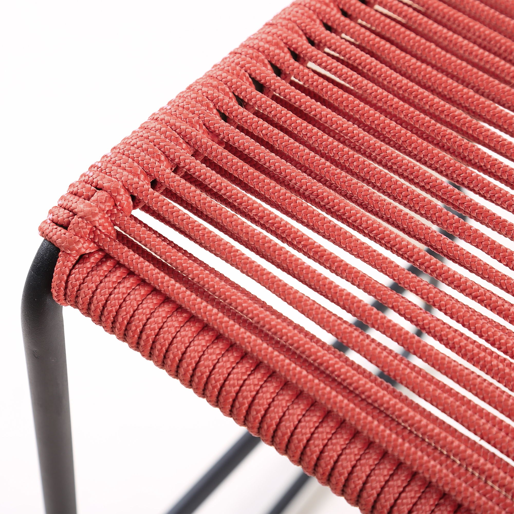 Shasta - 30" Outdoor Metal And Rope Stackable Barstool