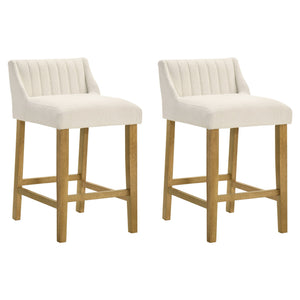 Fauna - Modern Transitional Wood Counter Height Kitchen Bar Stool
