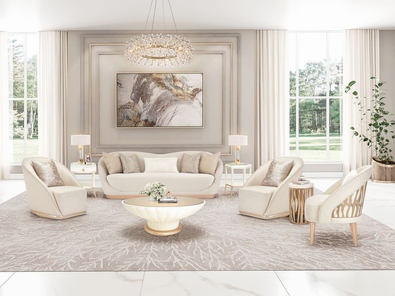 La Rachelle - Octagonal End Table - Champagne