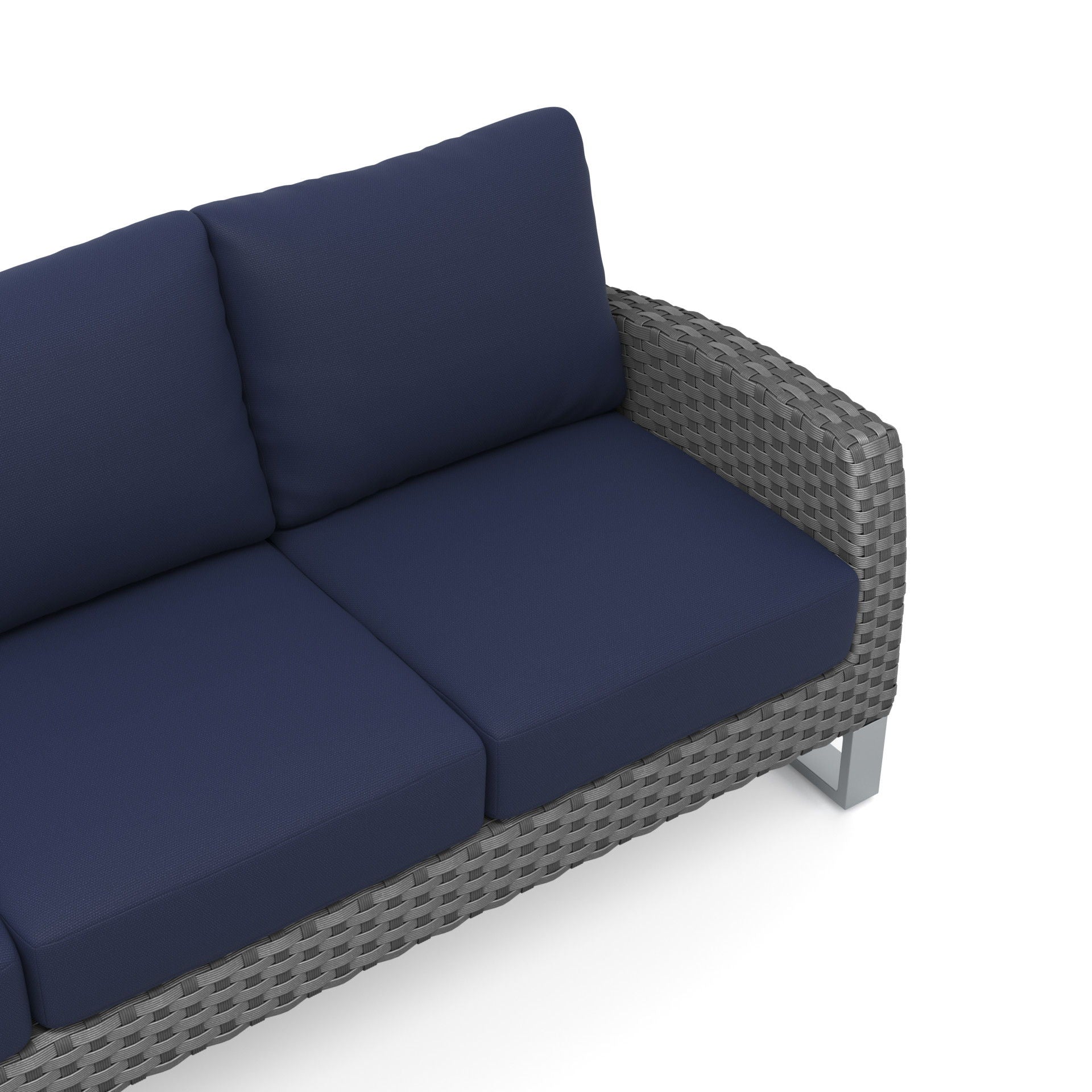 Fiji - 2 Piece Outdoor Set (Sofa & Slat Top Coffee Table Set) - Blue