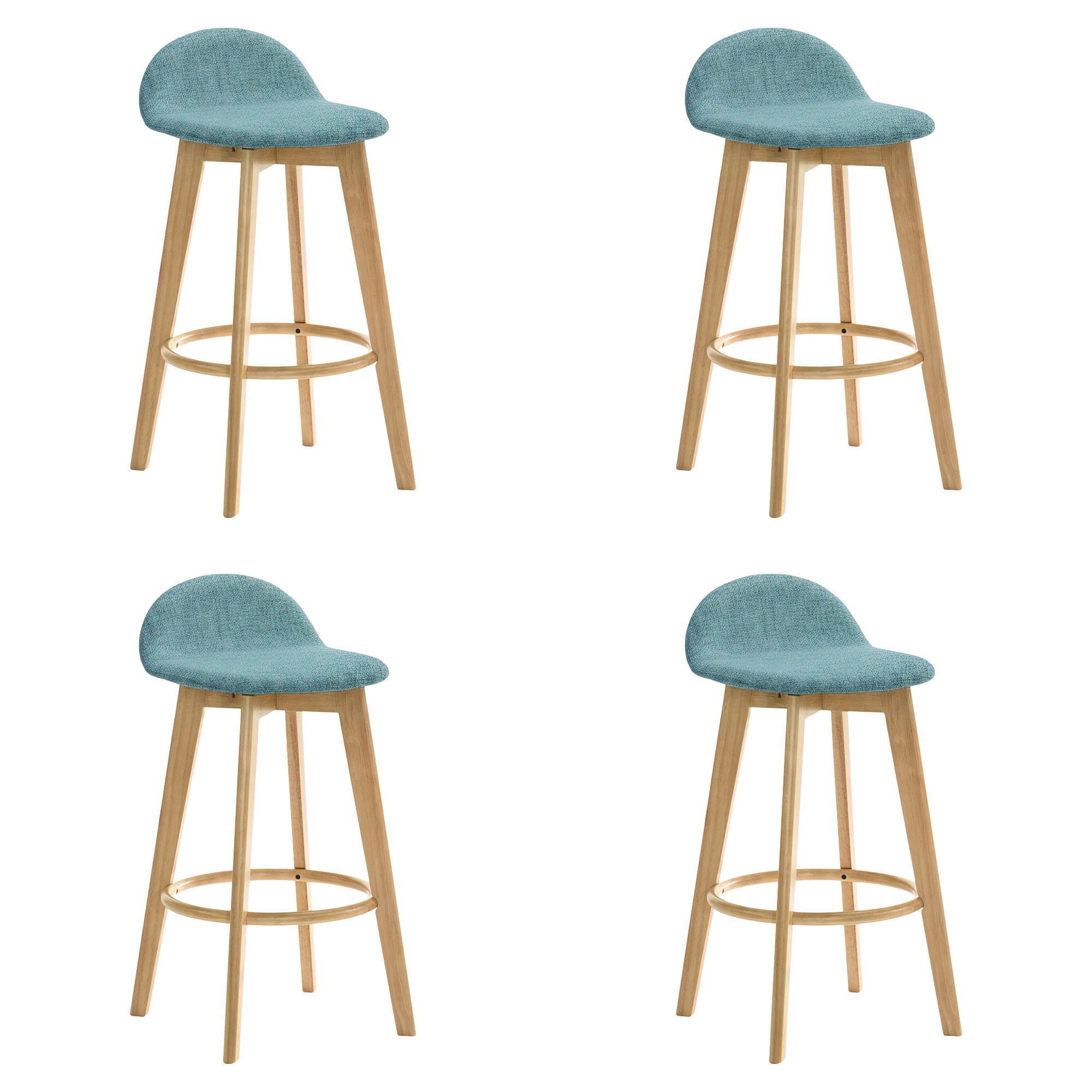 Vera - Upholstered Wood Counter Height Barstool