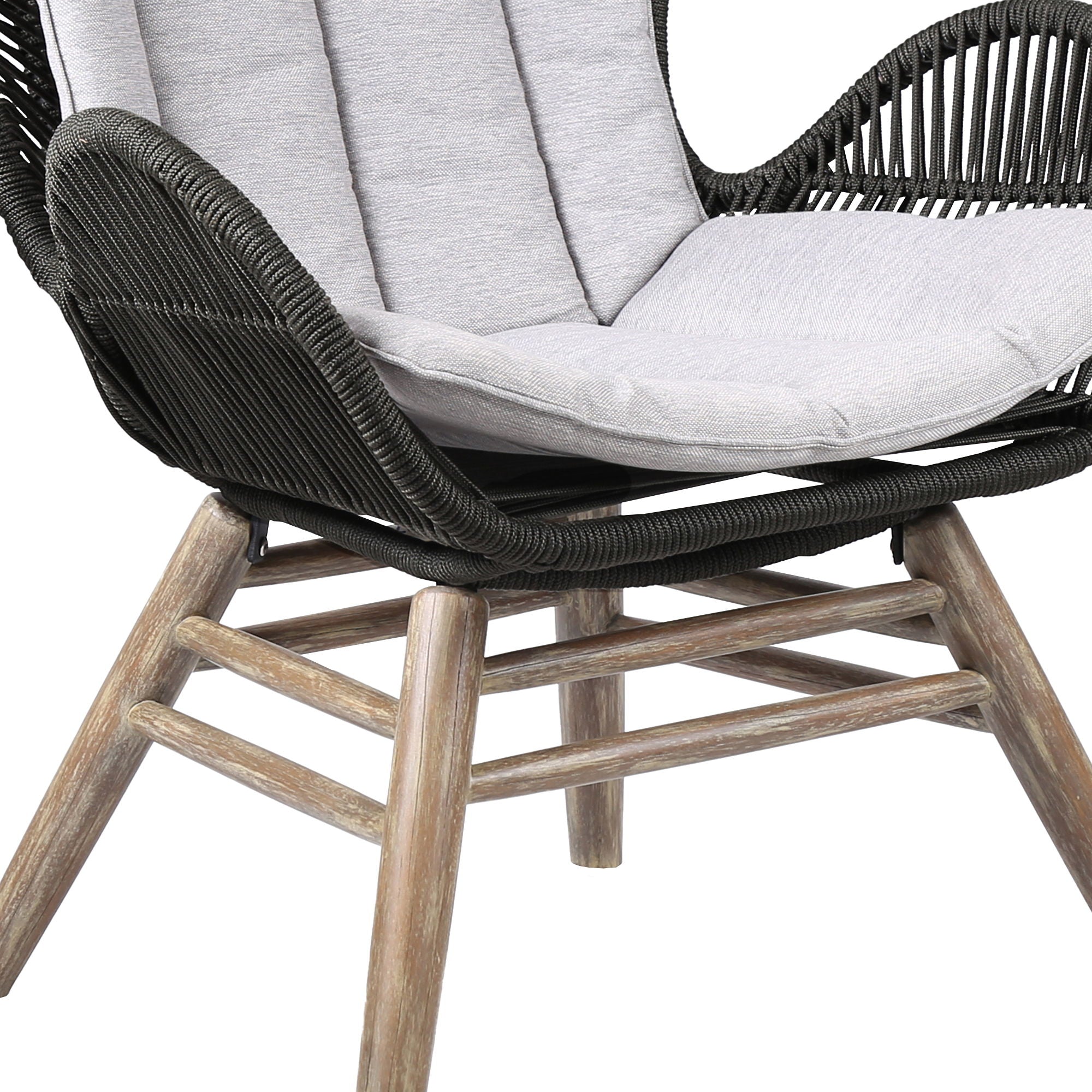 King - Indoor / Outdoor Lounge Chair And Cushion - Light Eucalyptus / Truffle