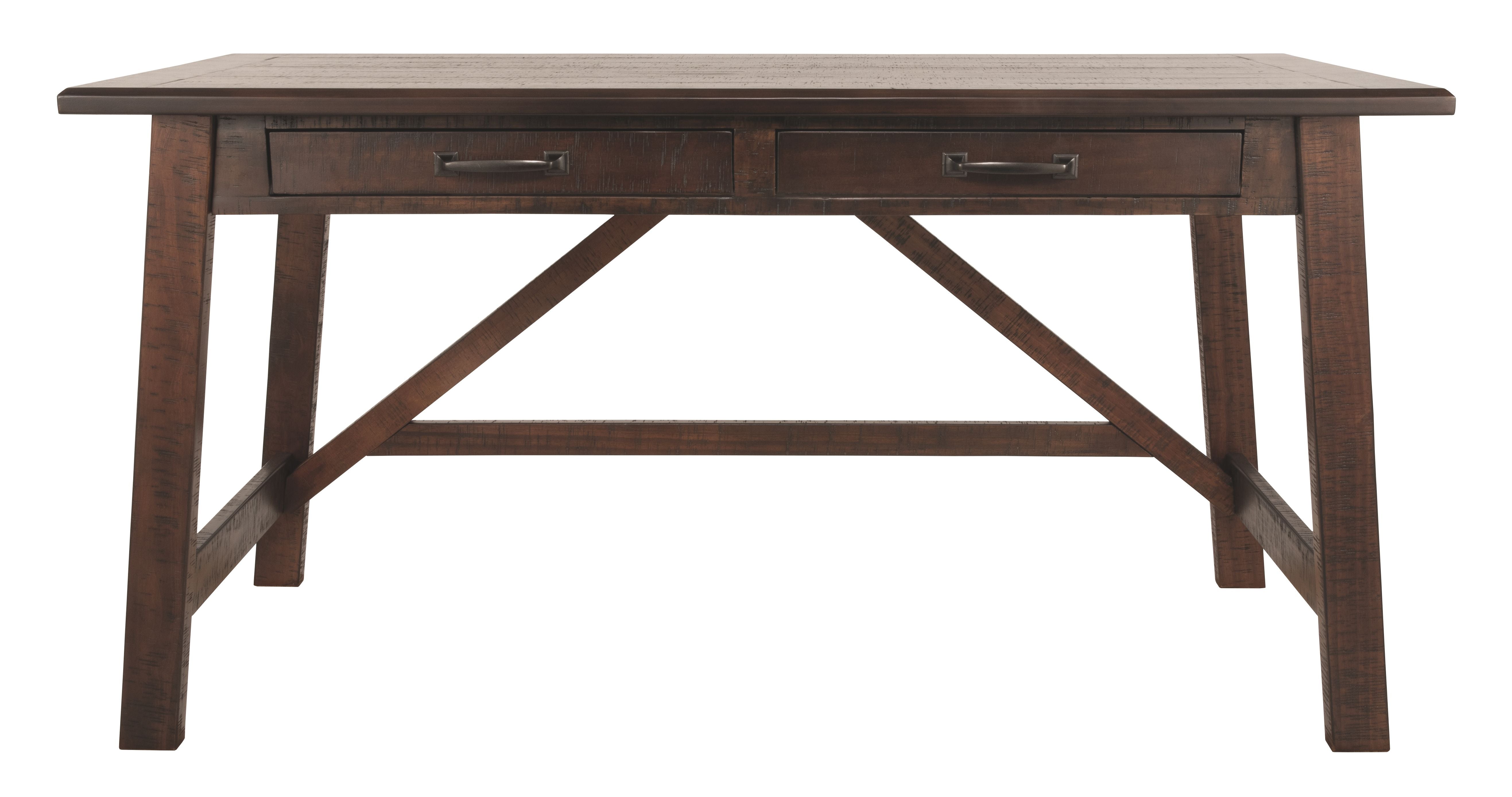 Baldridge - Home Office Large Leg Desk - Rustic Brown