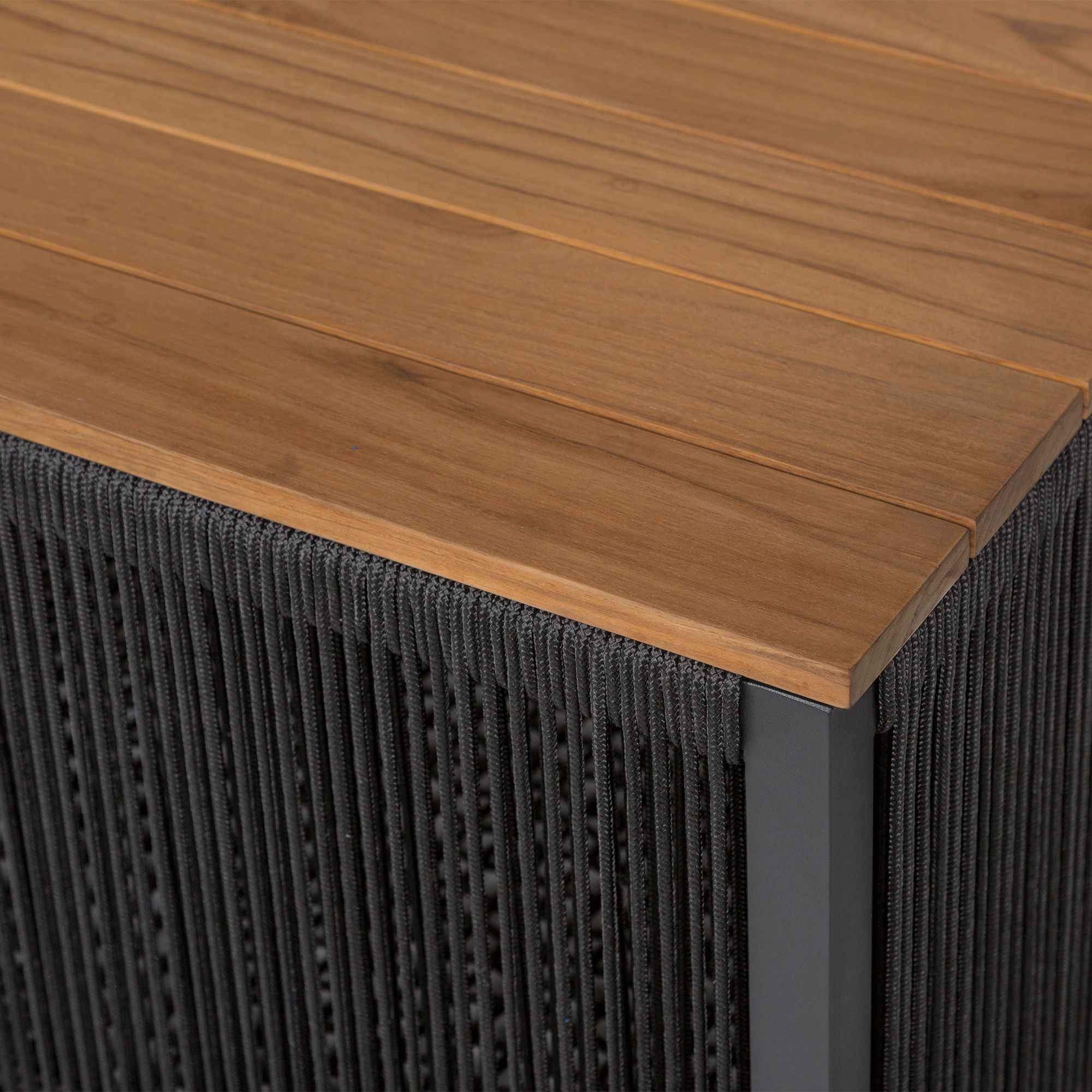 Artesia - Outdoor Patio Coffee Table - Teak / Black