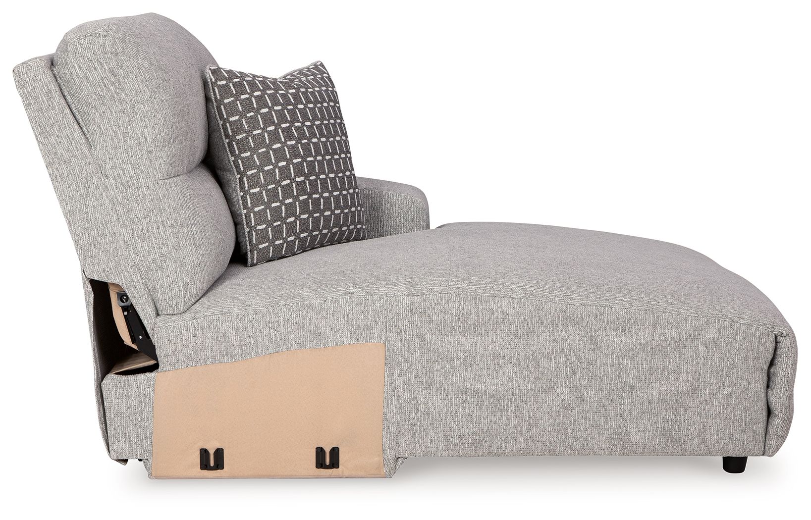 Acklen Place - Raf Power Reclining Back Chaise - Pewter