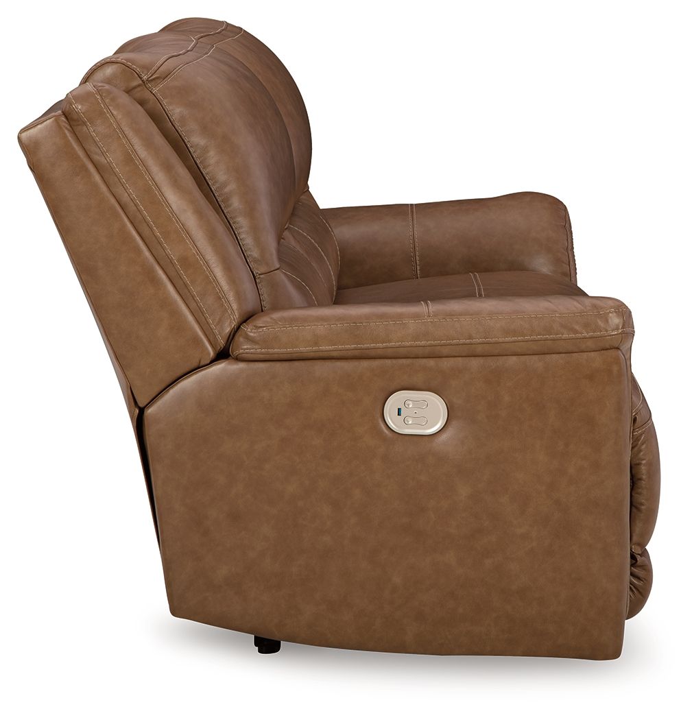 Trasimeno - 2 Seat Pwr Rec Sofa Adj Headrest - Caramel