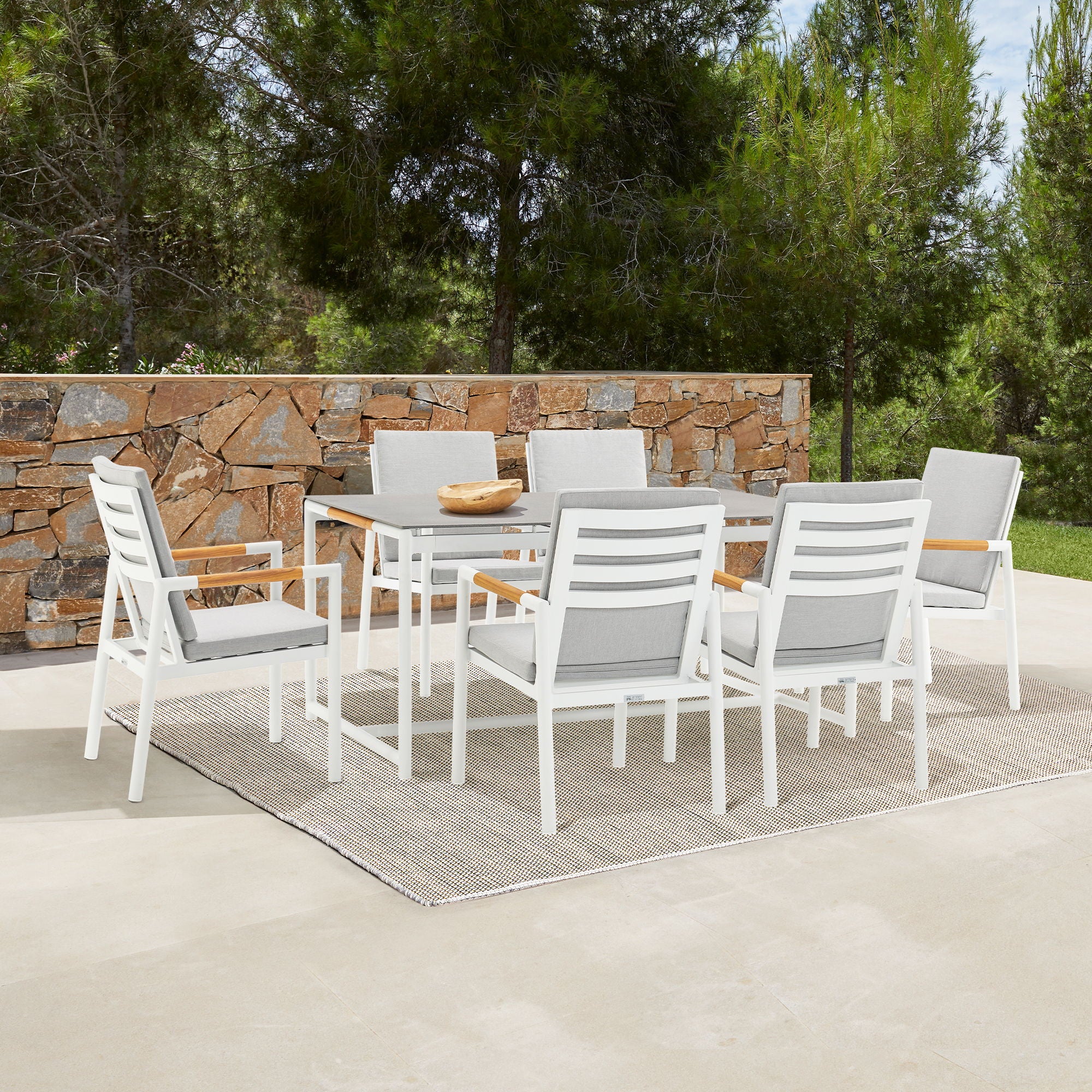 Royal - Aluminum And Teak Outdoor Dining Chair (Set of 2)