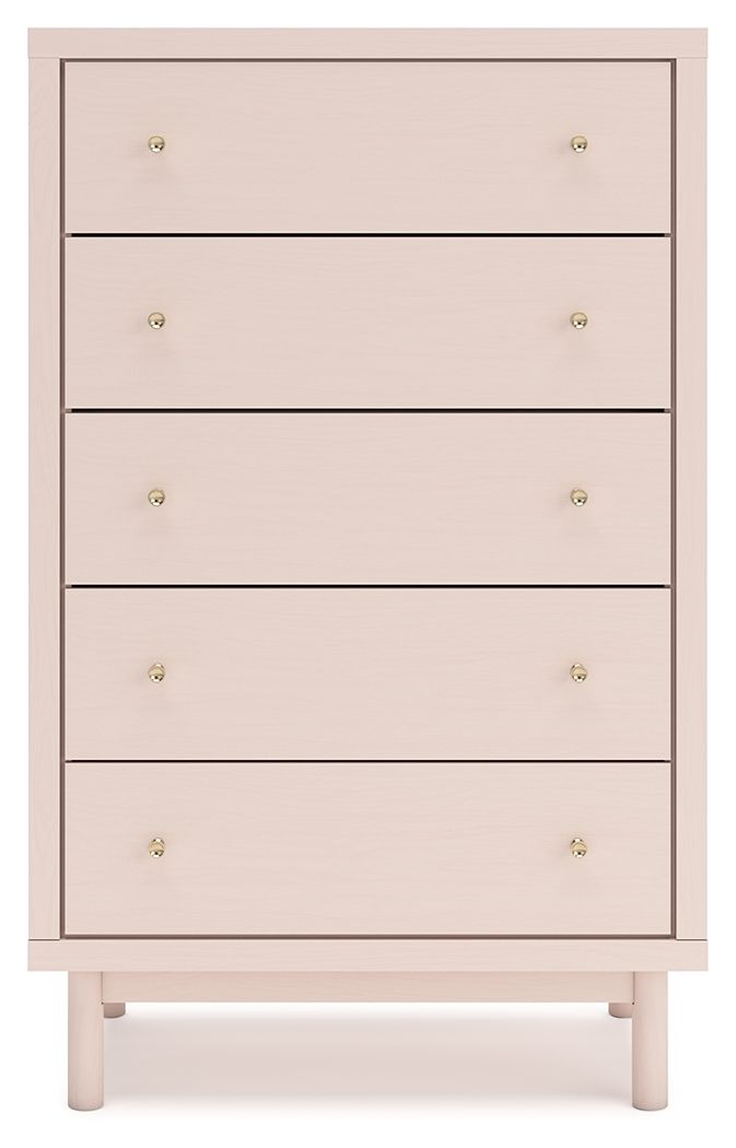 Wistenpine - Five Drawer Chest - Blush
