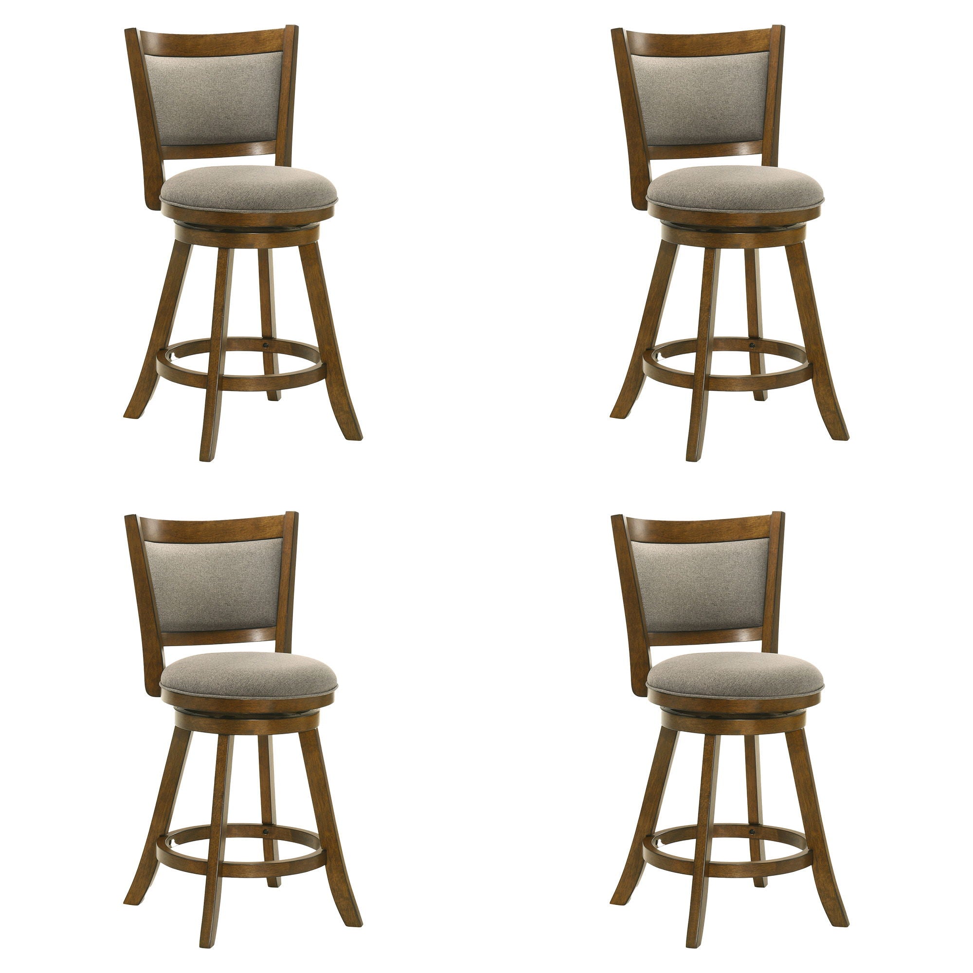 Aiden - Modern Farmhouse Swivel Wood Counter Height Kitchen Bar Stool