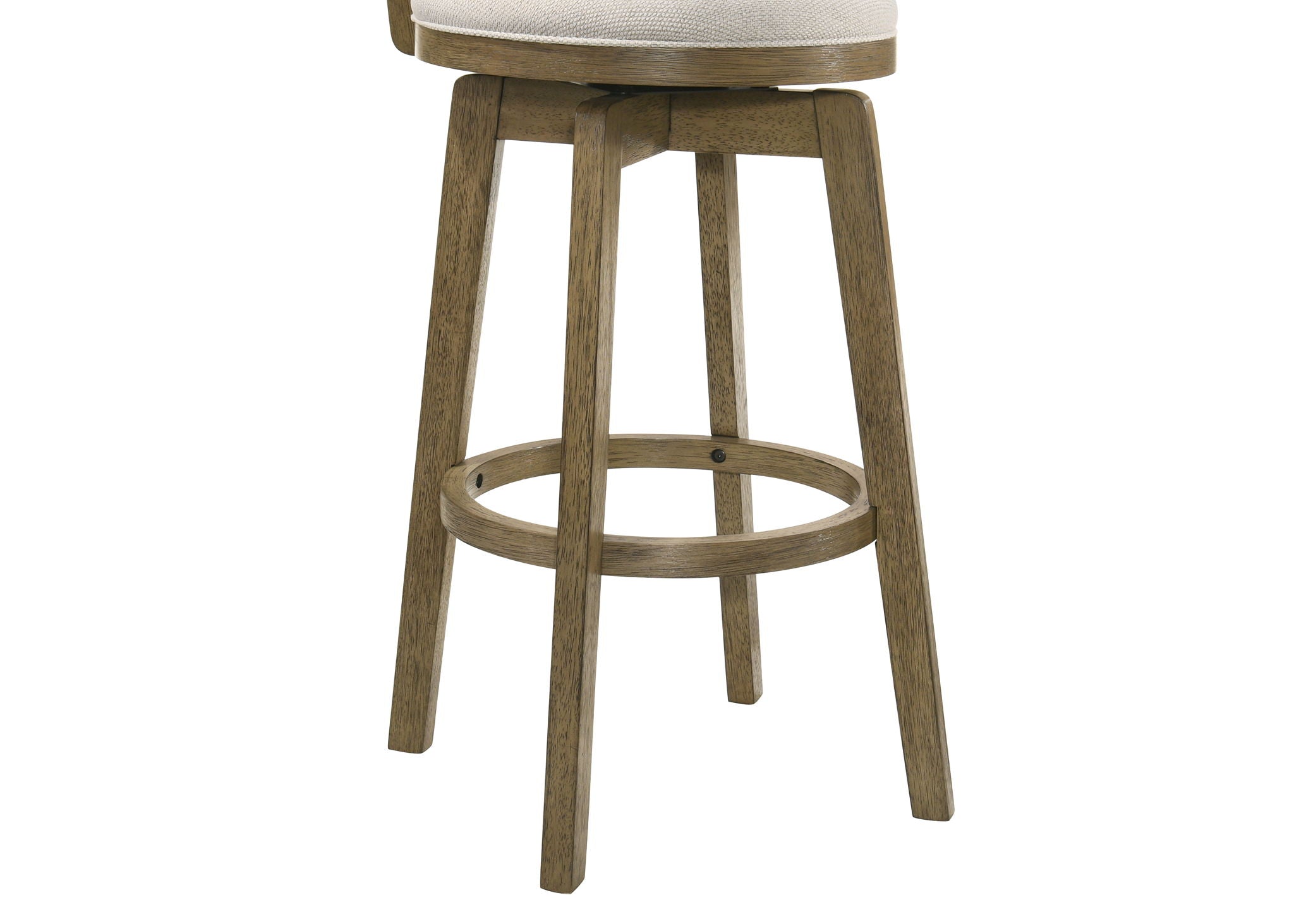 Isla - 30" Putty Brown Bar Height Rubberwood Swivel Barstool