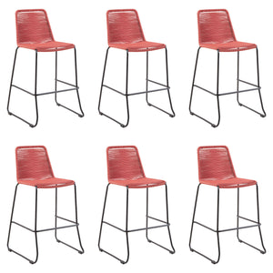 Shasta - 30" Outdoor Metal And Rope Stackable Barstool