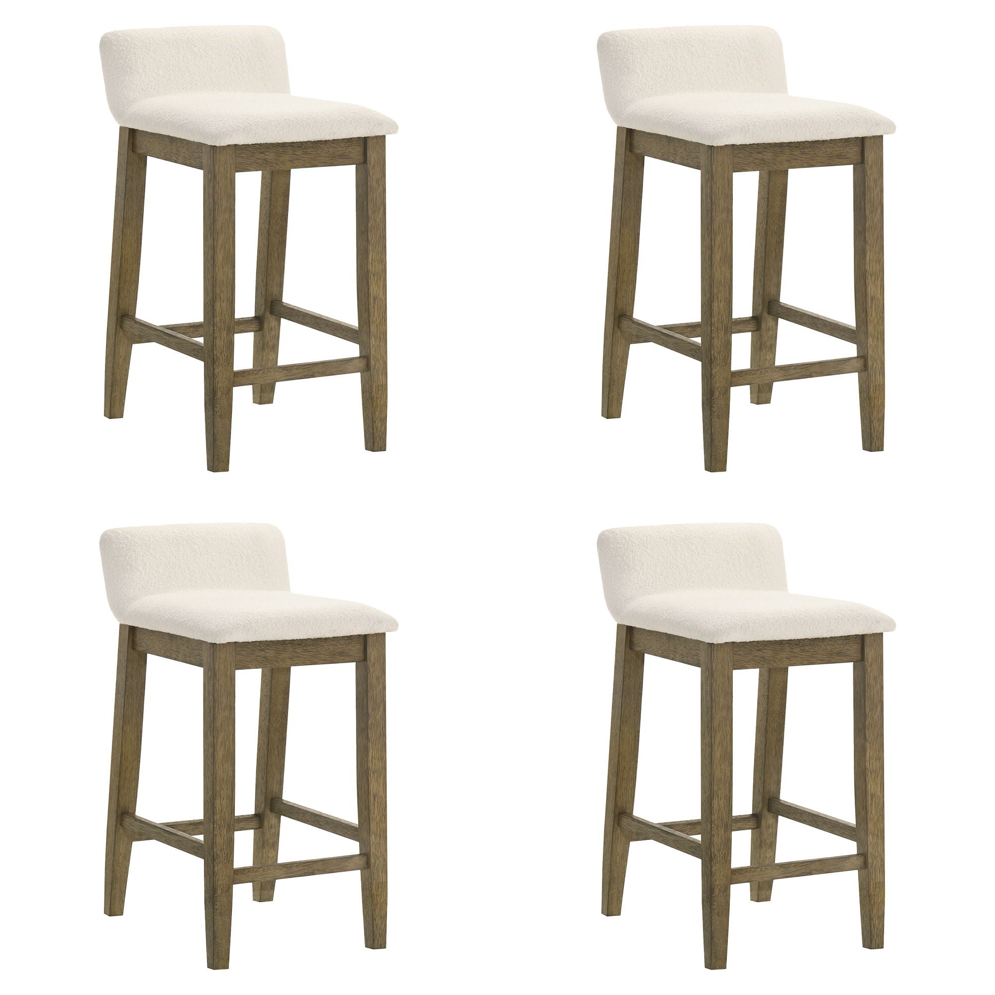 Annikah - Modern Transitional Wood Counter Height Kitchen Bar Stool