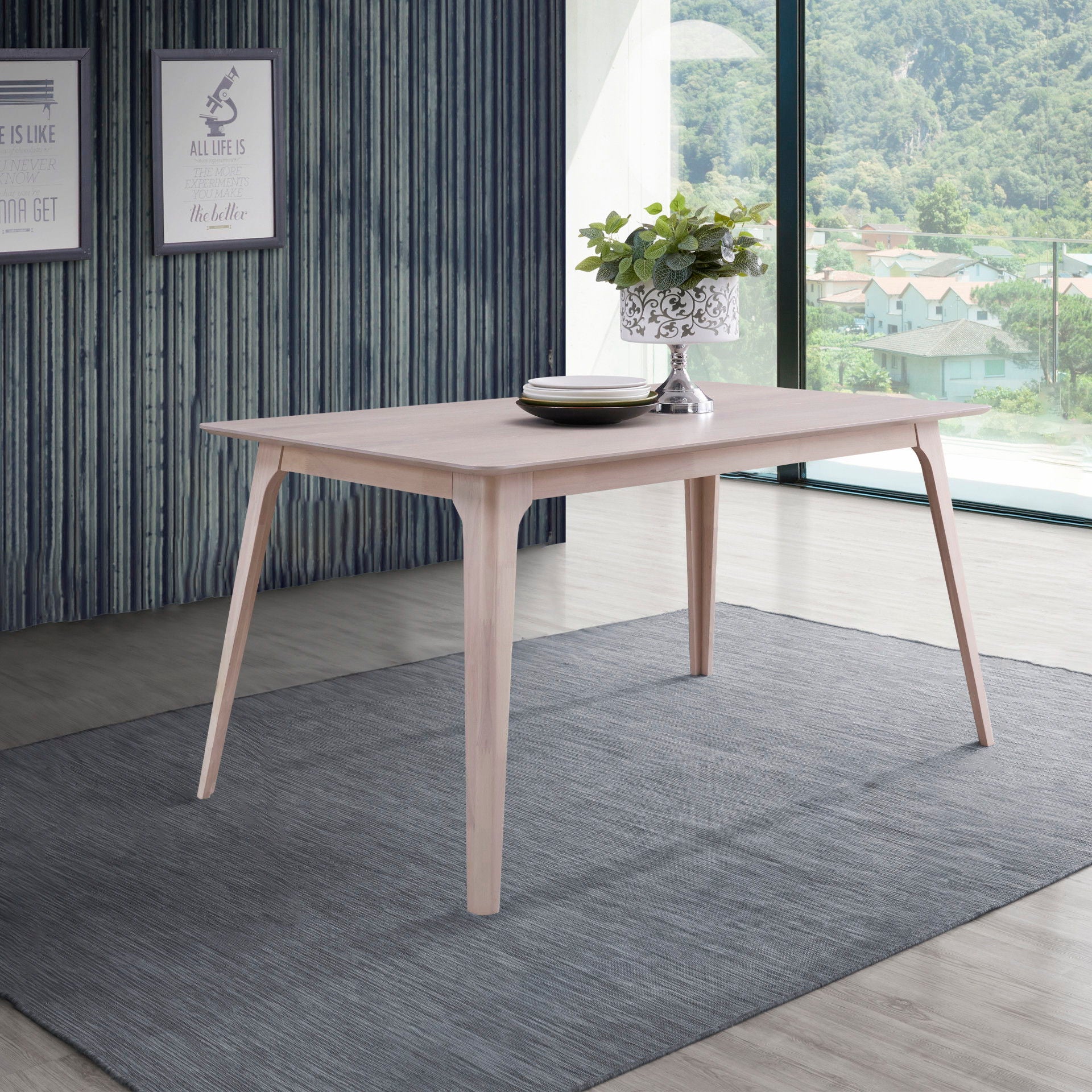 Oscar - 60" Table - White Ash