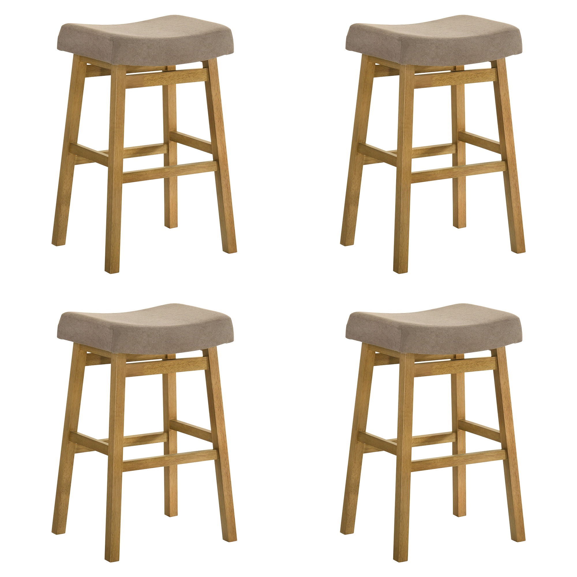 Lenon - Modern Farmhouse Wood Bar Height Kitchen Bar Stool