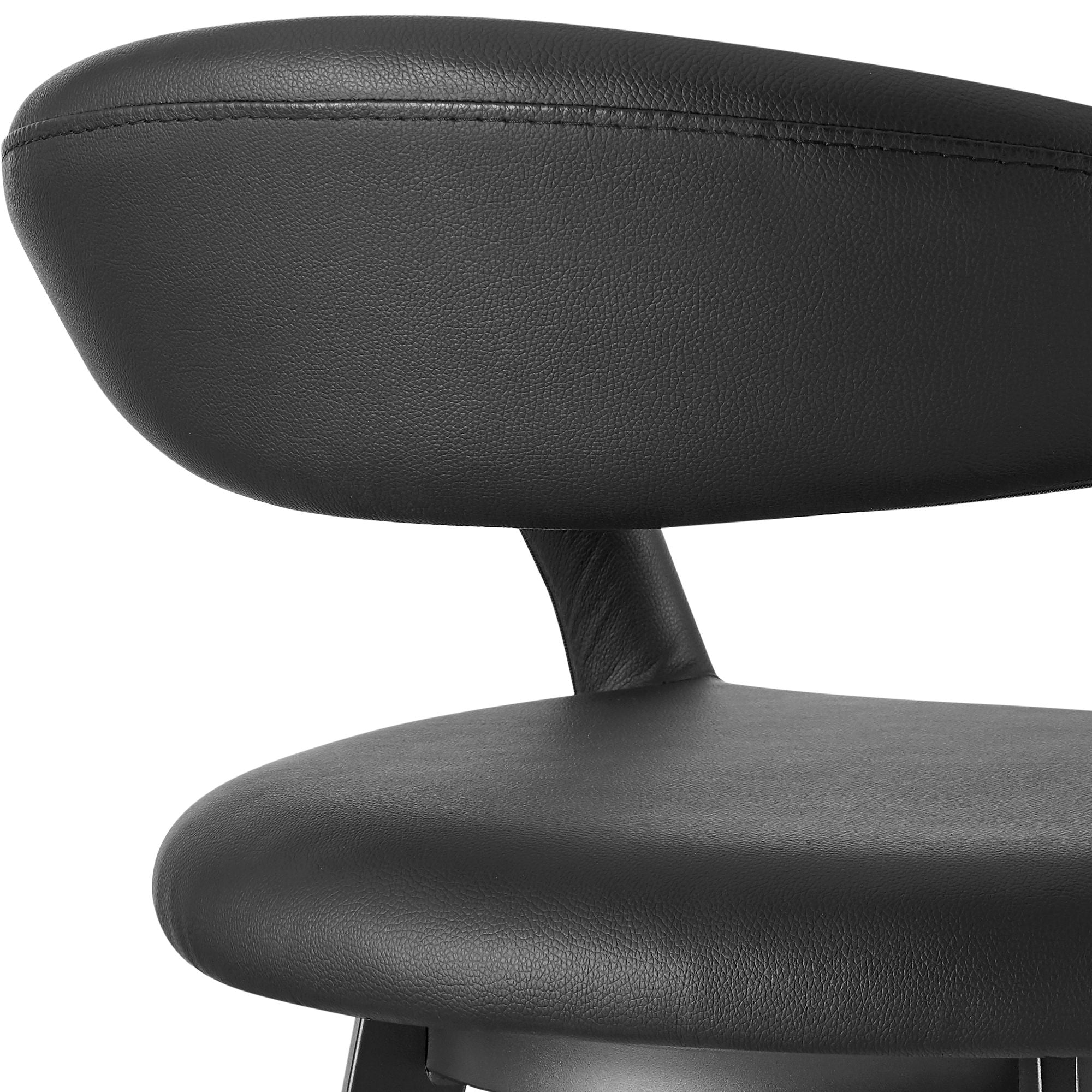 Ramona - 26" Swivel Counter Stool - Matte Black / Black
