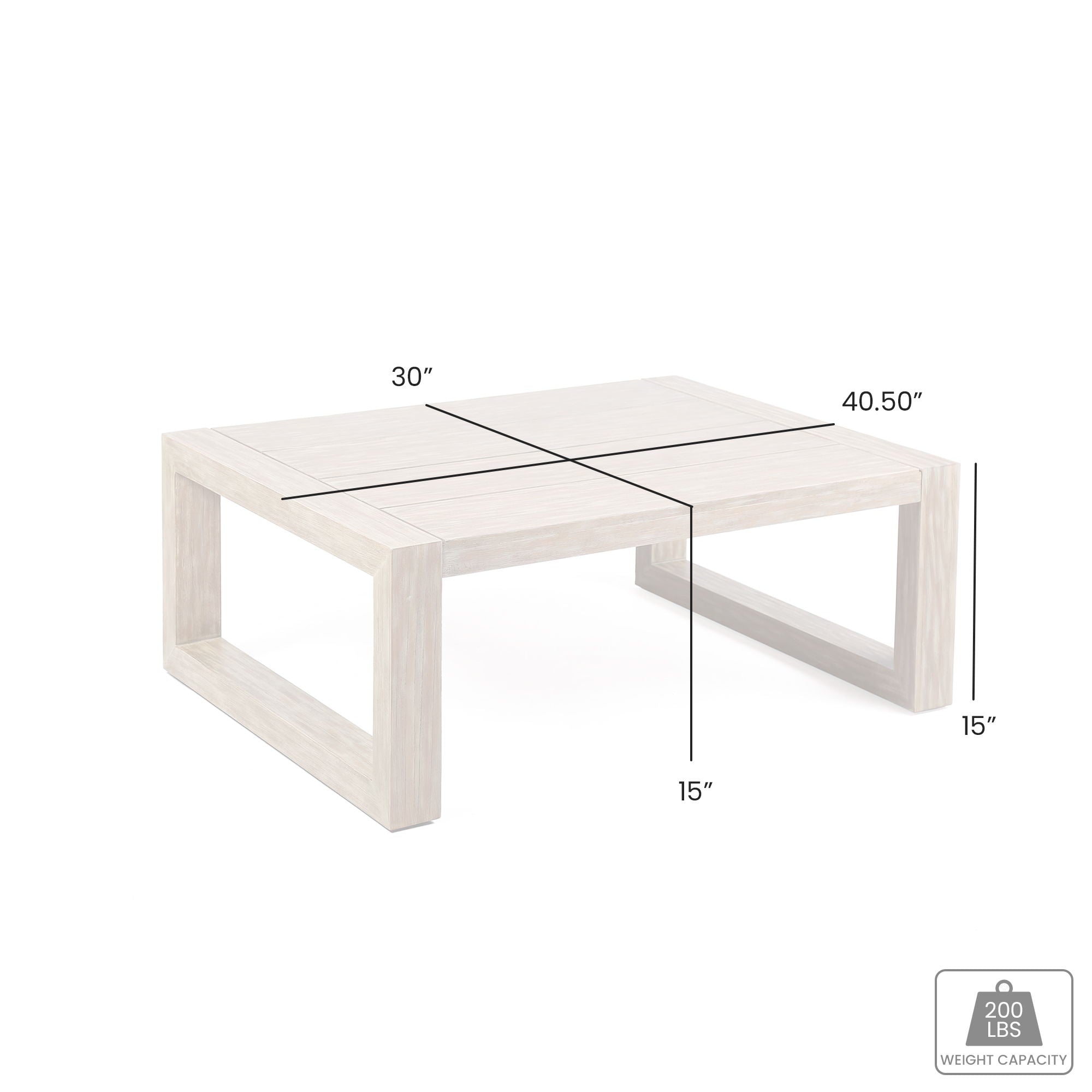 Paradise - Outdoor Coffee Table - Light Eucalyptus