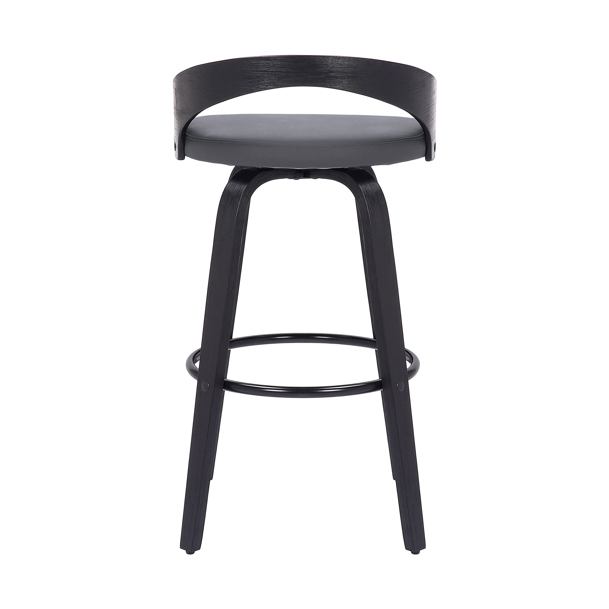 Sonia - 26" Counter Height Swivel Bar Stool - Black Wood