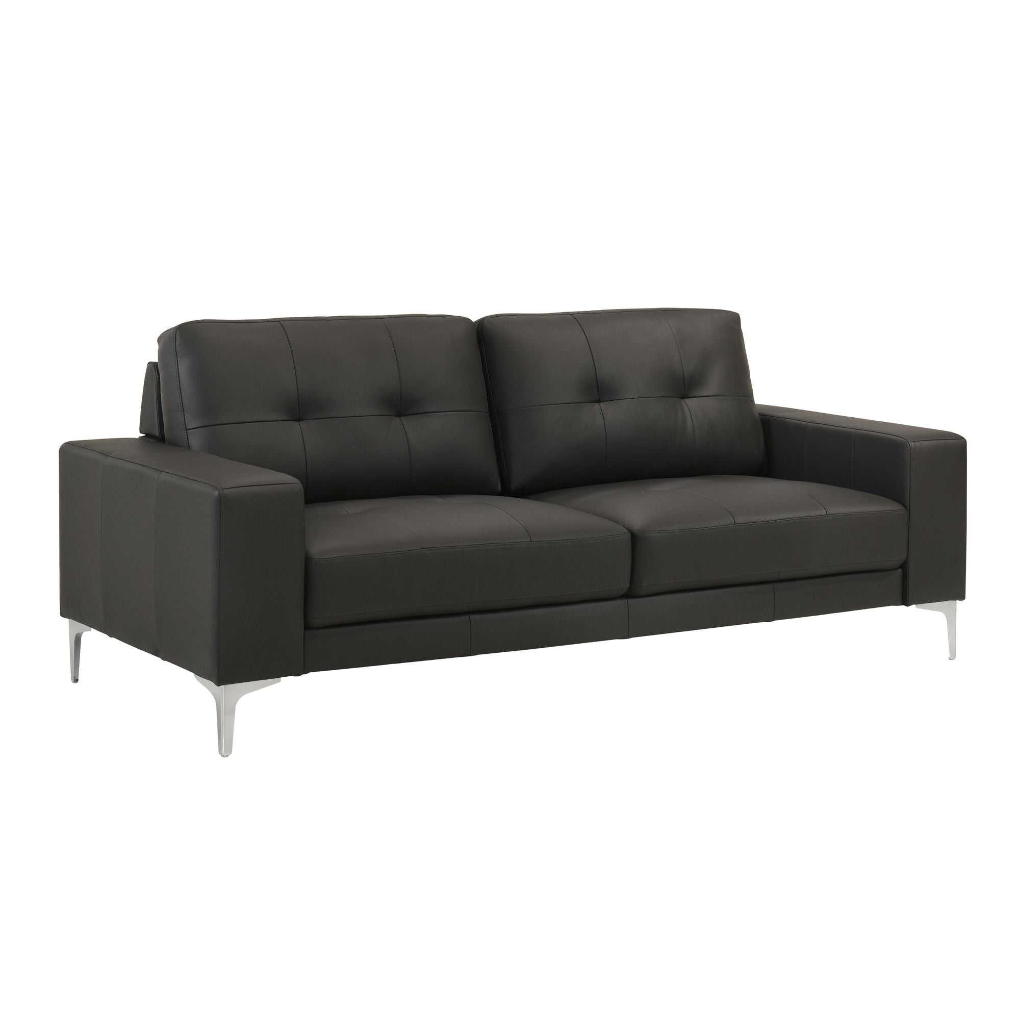 Faelin - Leather Sofa With Tufted Back