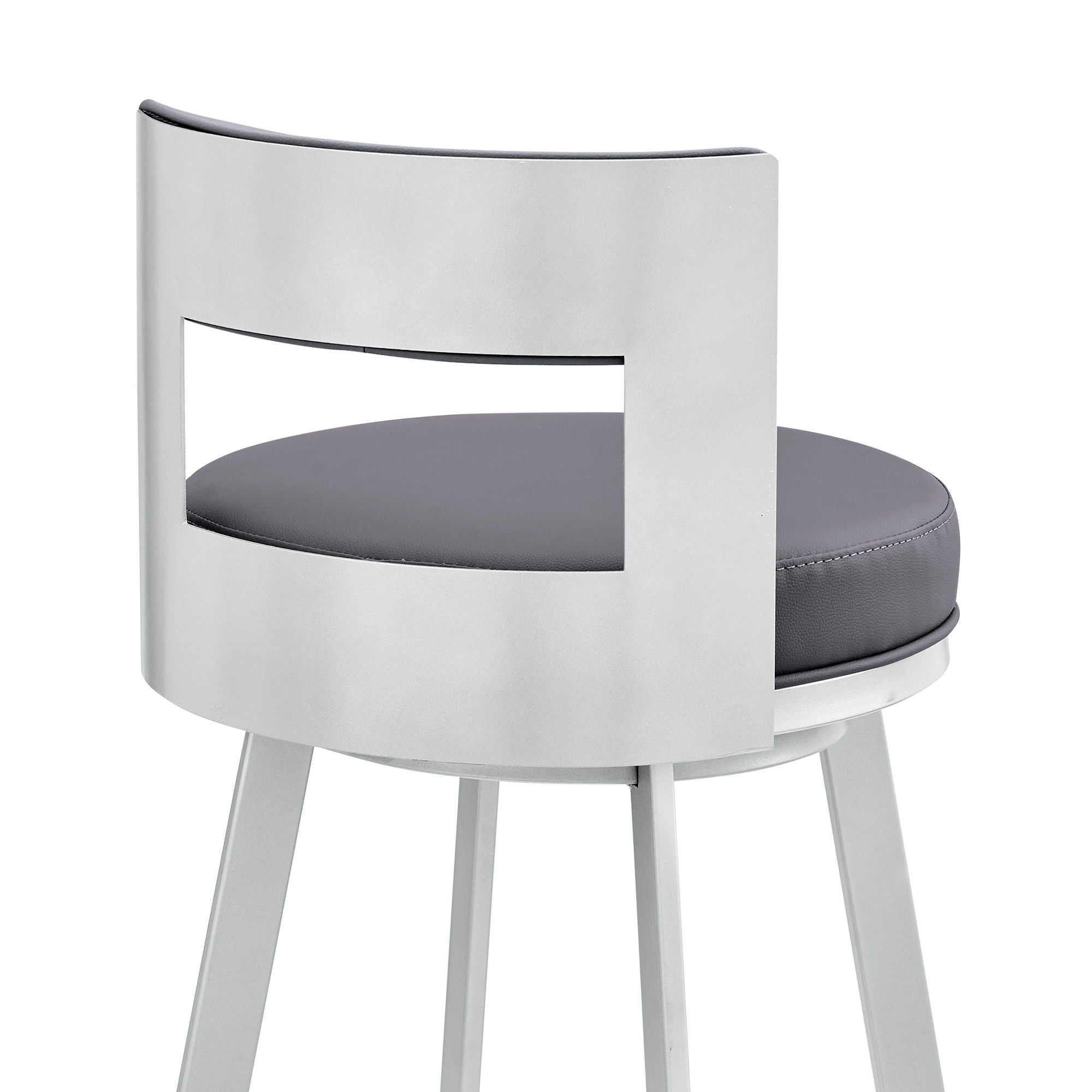 Flynn - Swivel Bar Stool - Brushed Steel