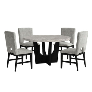 Oregon - 5 Piece Standard Height Dining Set (Round Table And Four Chairs)