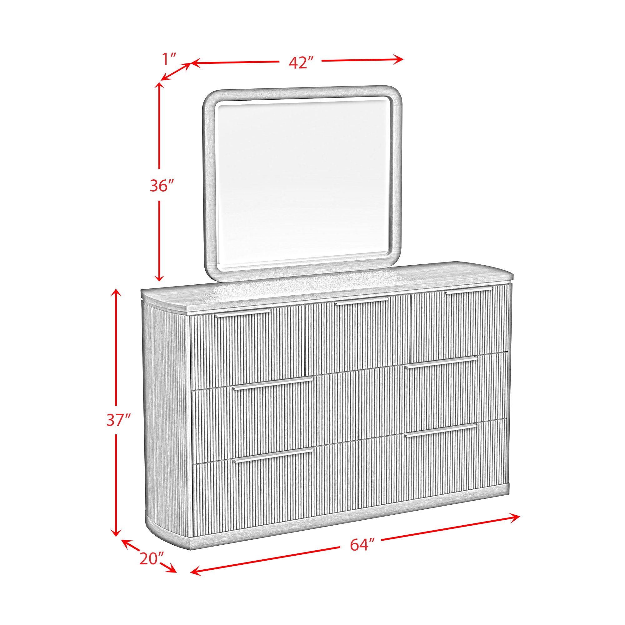 Sylvie - 7-Drawer Dresser