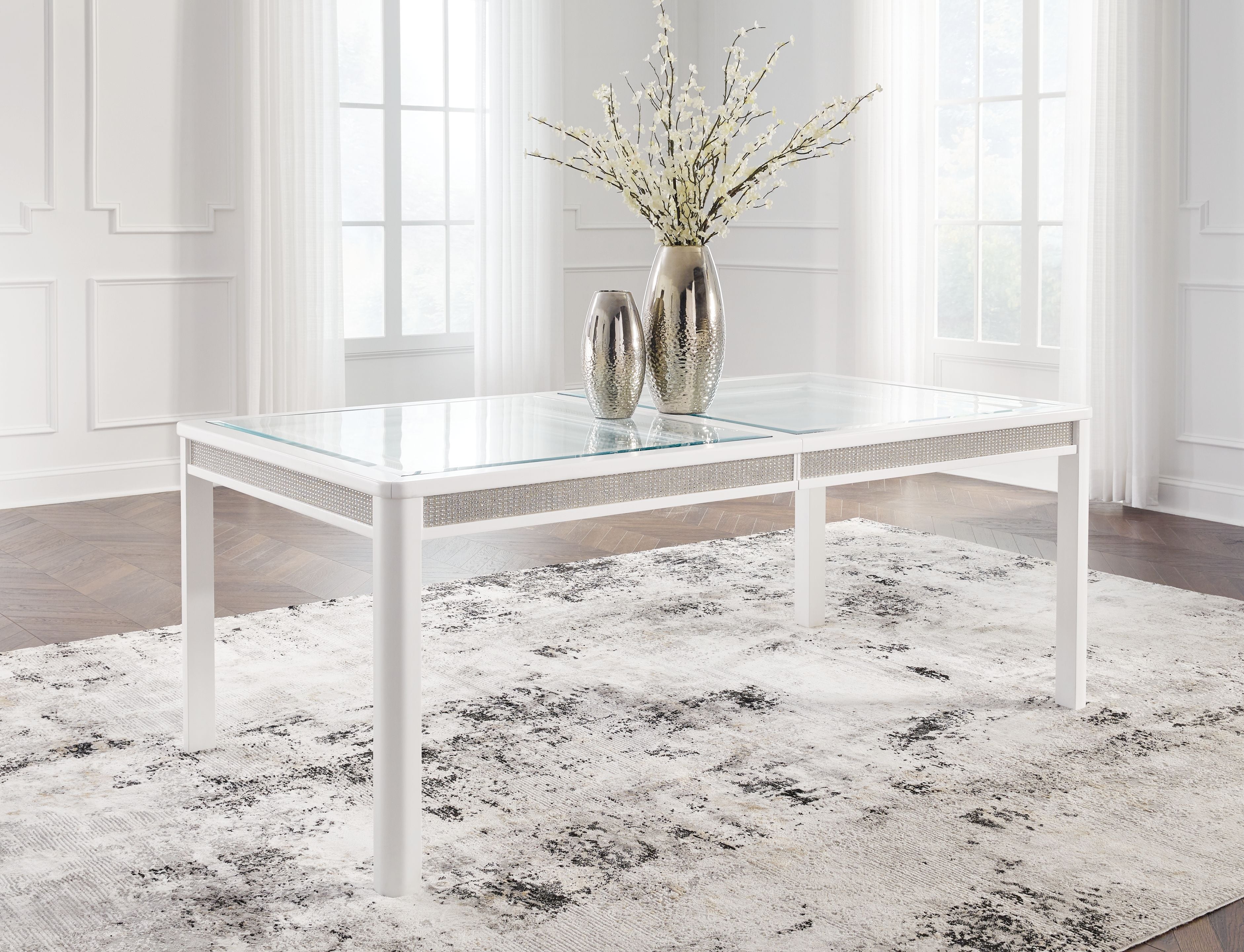 Chalanna - Rectangular Dining Room Extension Table - White