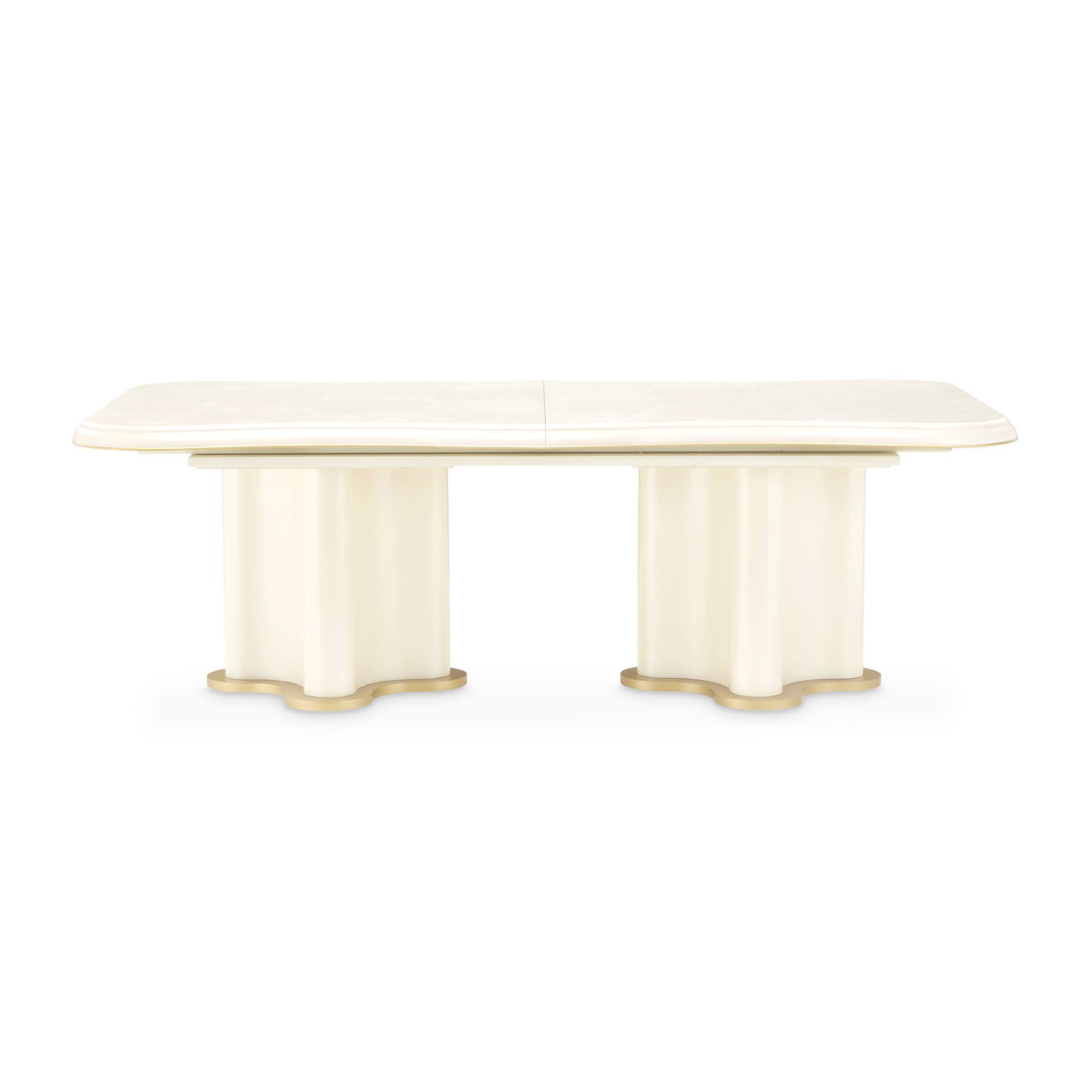 La Terrazza - Double Pedestal Dining Table - Creamy Pearl