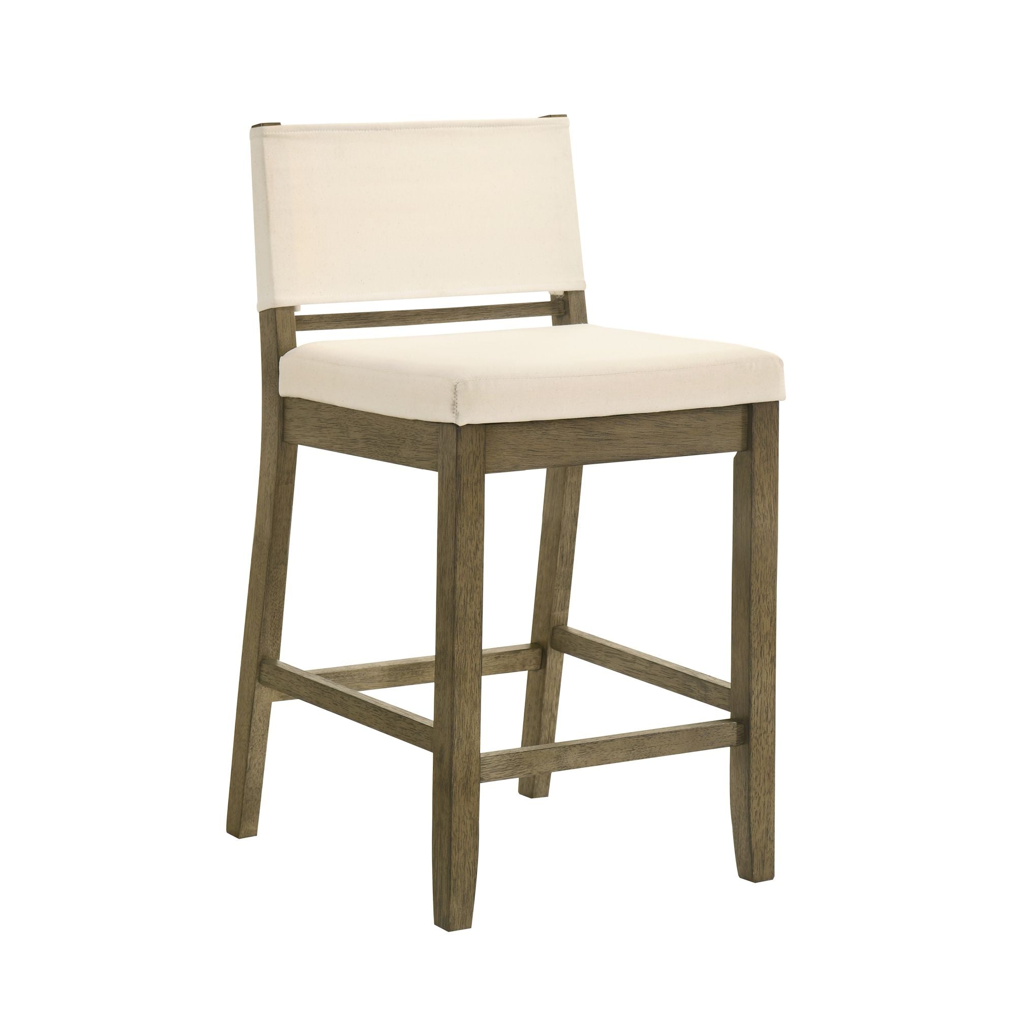 Yaneli - Contemporary Natural Wood Counter Height Kitchen Bar Stool