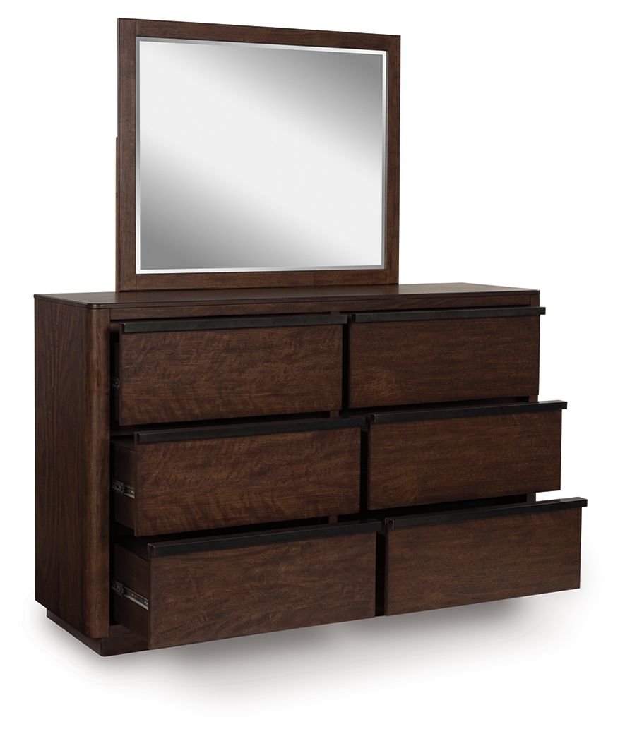 Dilenno - Dresser And Mirror - Dark Brown