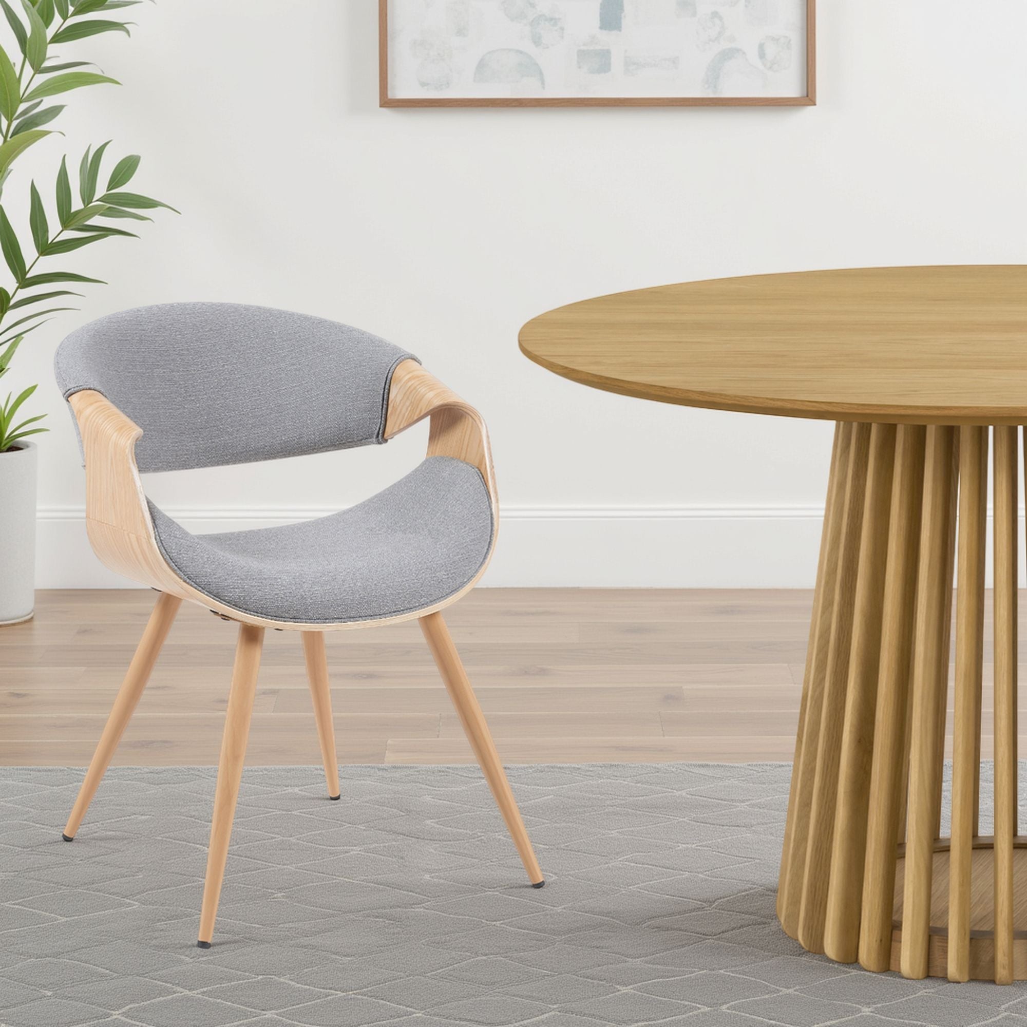 Butterfly - Upholstered Dining Chair - Brown Oak