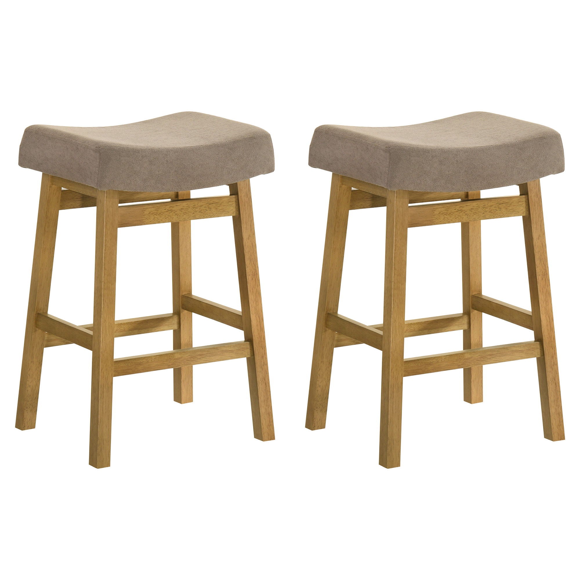 Lenon - Modern Farmhouse Wood Counter Height Kitchen Bar Stool
