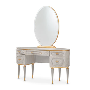 St. Charles - Vanity Desk with Glass Top