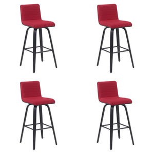 Vienna - Modern Swivel Bar Height Stool - Black Brushed Wood Frame
