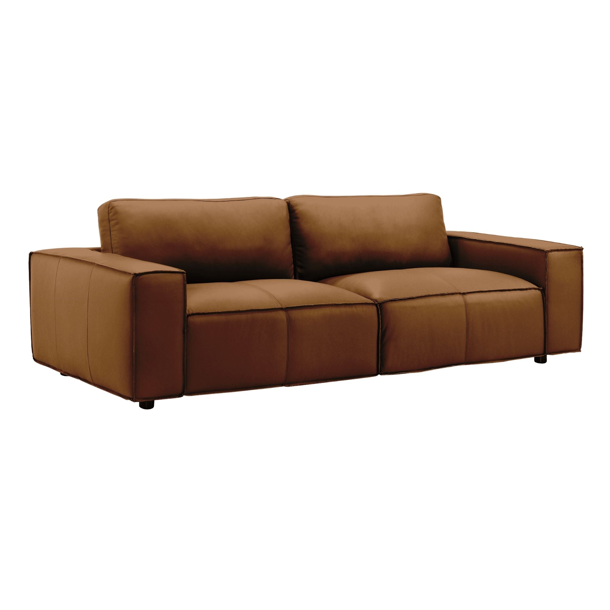 Clayton - Leather Sofa With Track Arms