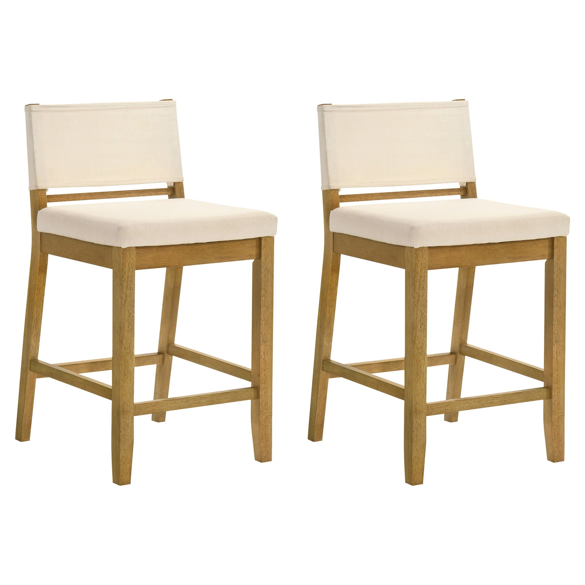 Yaneli - Contemporary Natural Wood Counter Height Kitchen Bar Stool