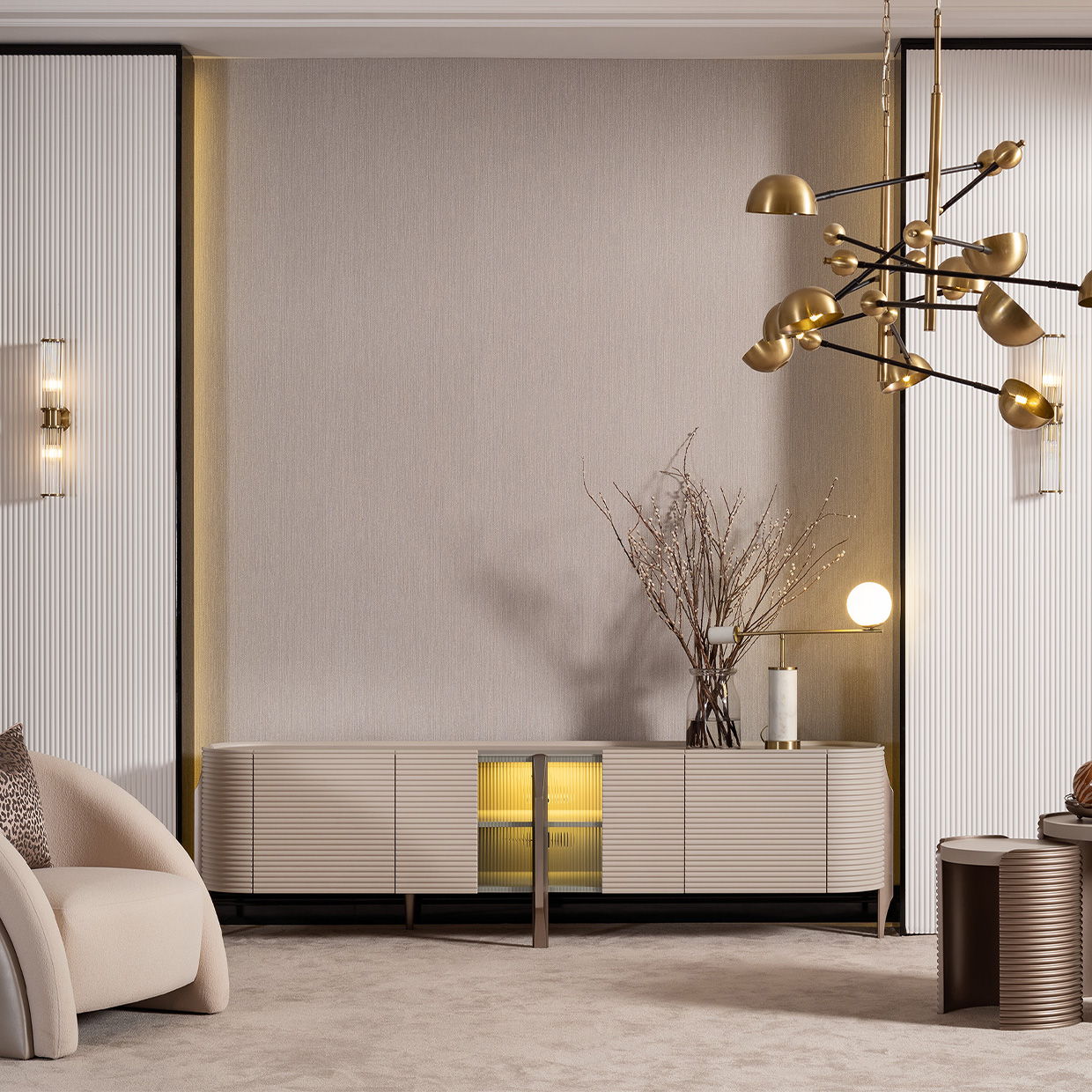 Mod Dream - Media Cabinet - Rich Champagne