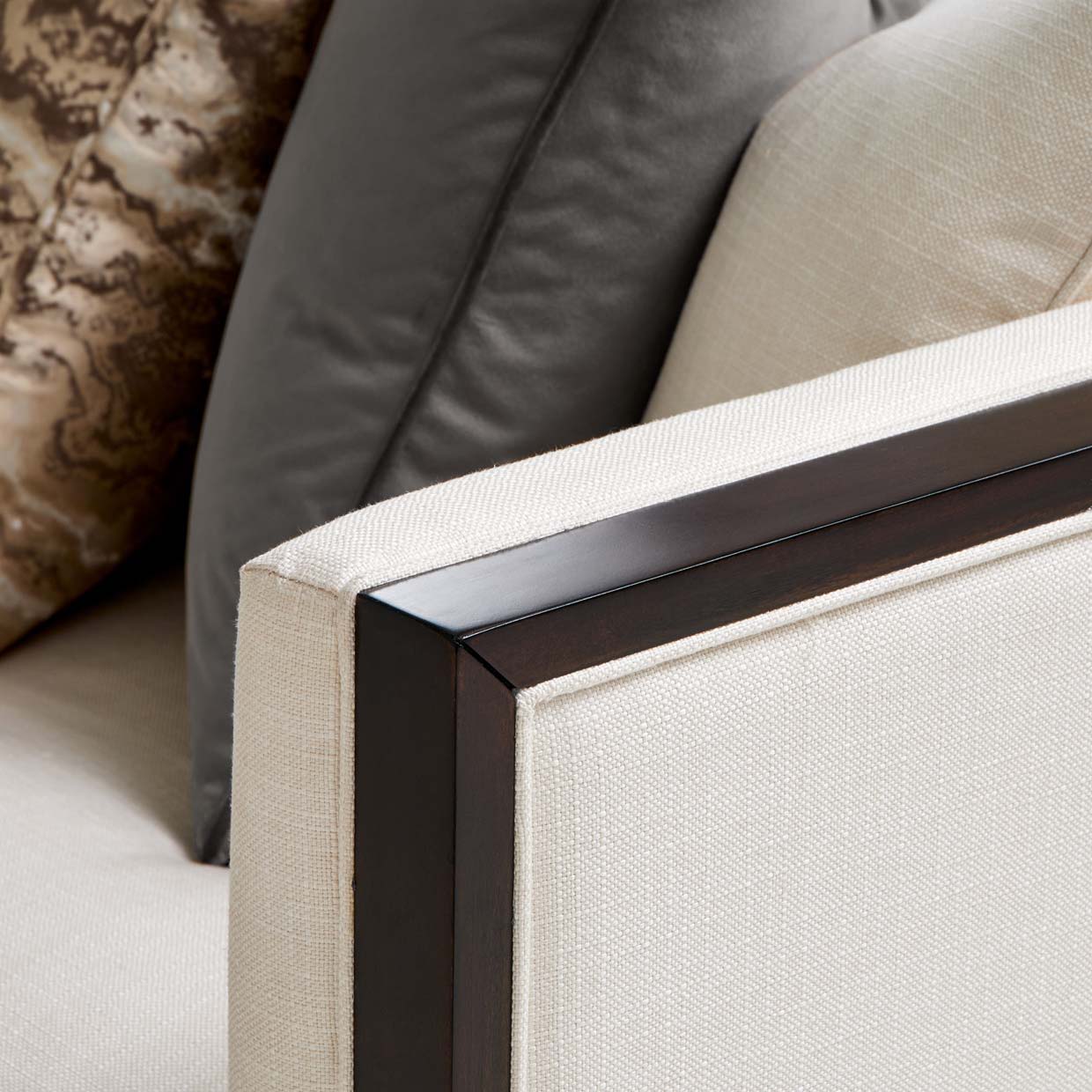 Belmont Place - Sofa - Cream / Espresso