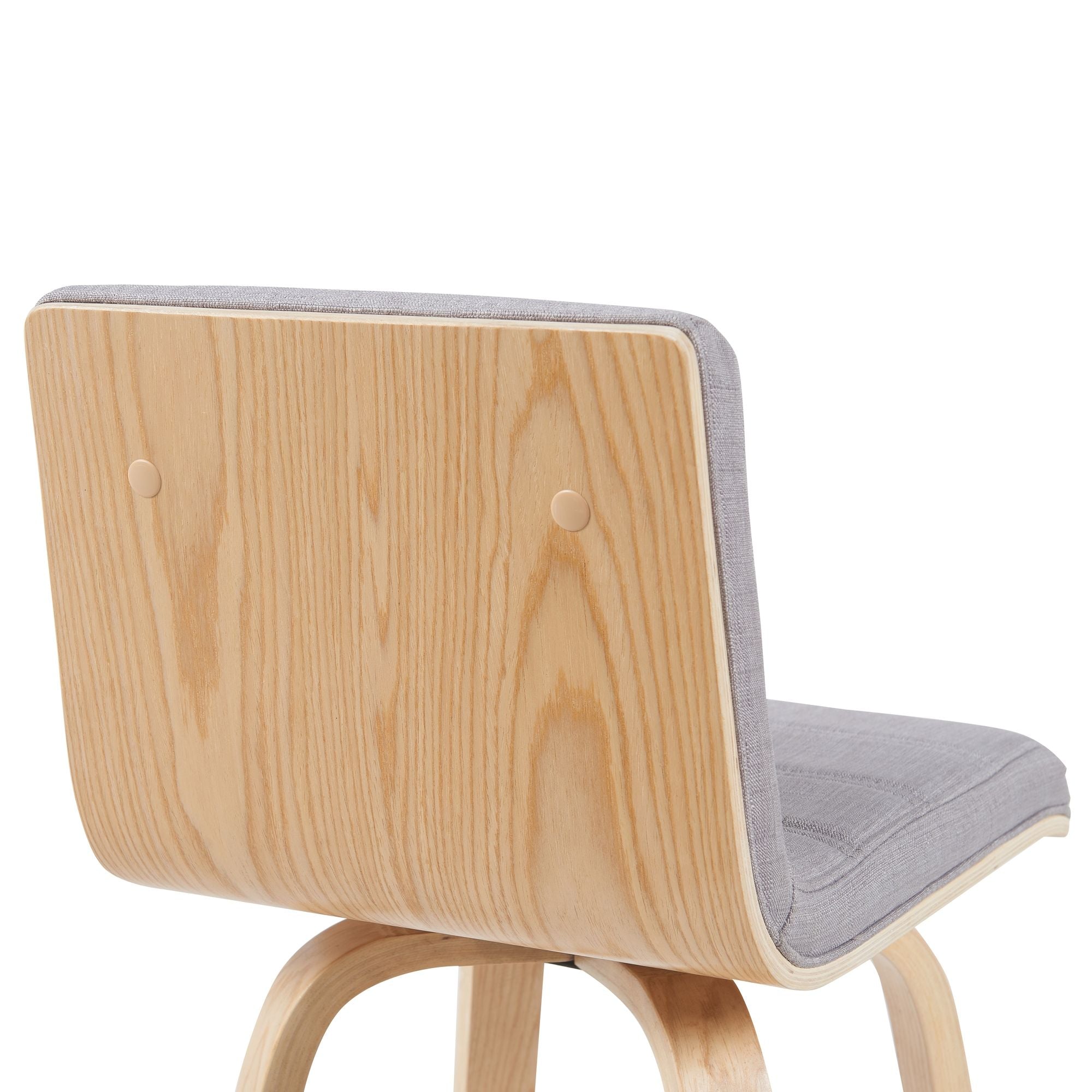 Vienna - Modern Swivel Bar Height Stool - Patterned Oak Wood Frame