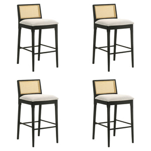Tobias - Coastal Modern Wood Bar Height Kitchen Bar Stool