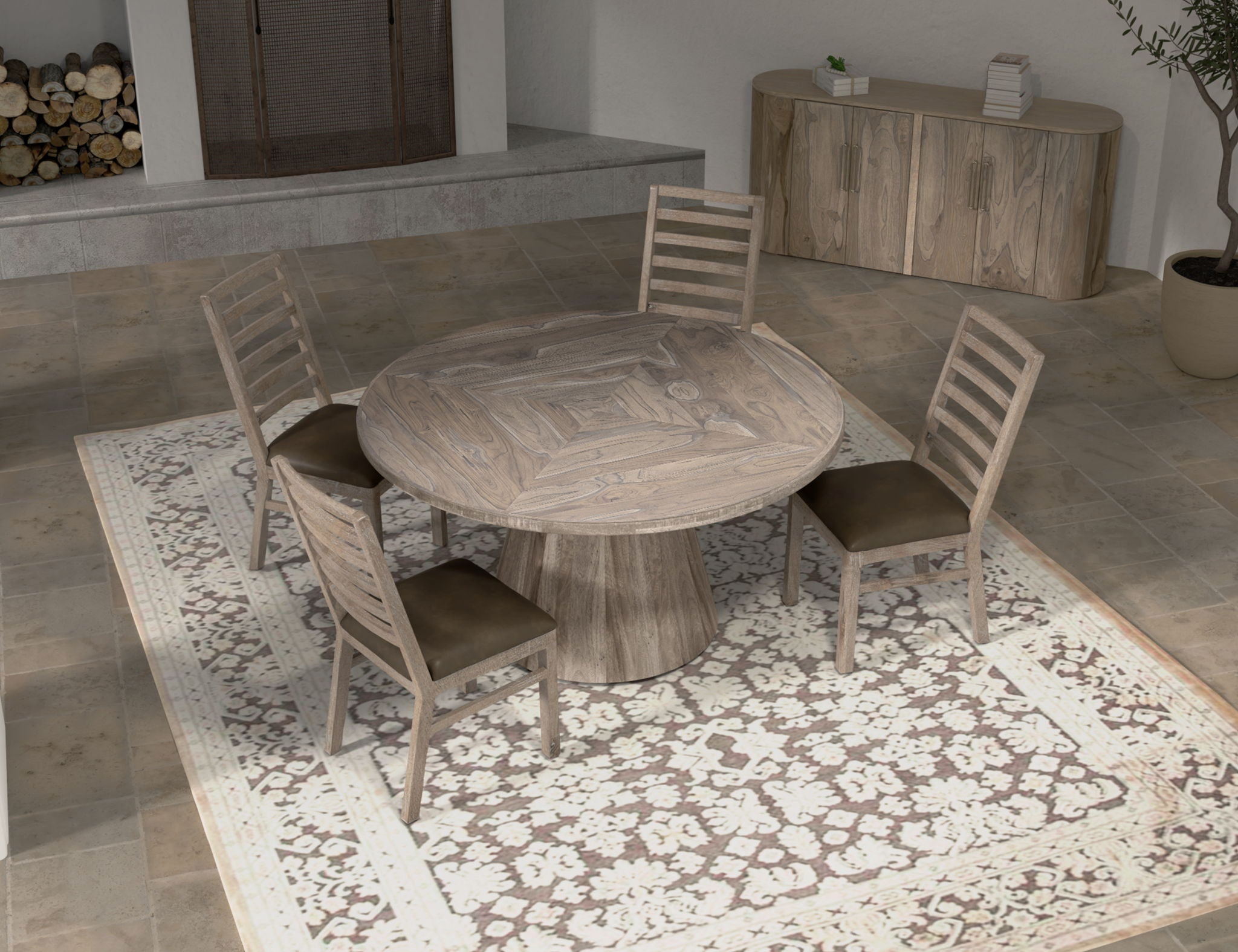 Balam - Chair (Set of 2) - Camel Brown