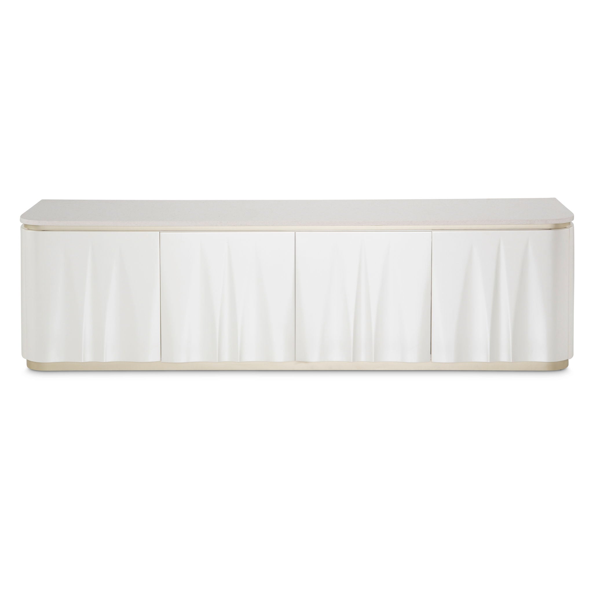 London Place - Media Cabinet - Creamy Pearl